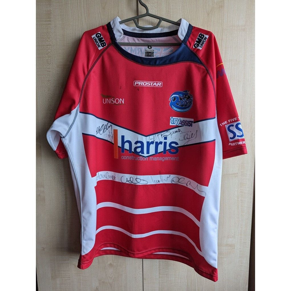 Vintage featherstone rovers rugby league football club signed jersey ...
