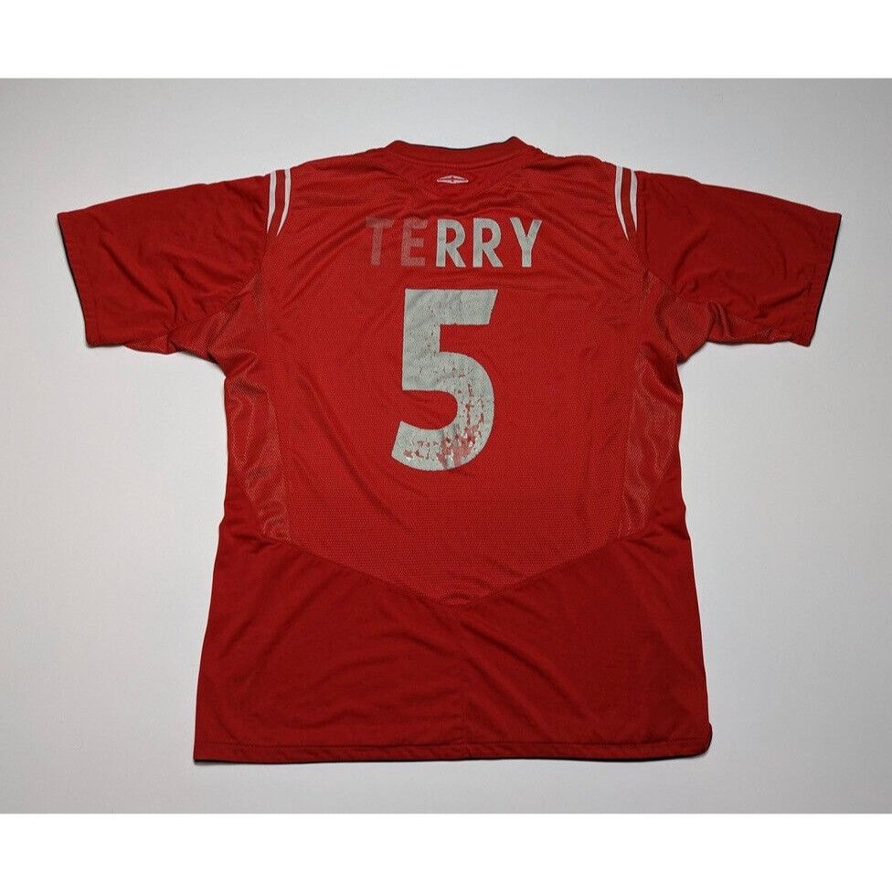 Umbro Rare John Terry #5 England 2004-2006 Umbro Red Shirt Size XL Size US XL / EU 56 / 4 - 11 Thumbnail