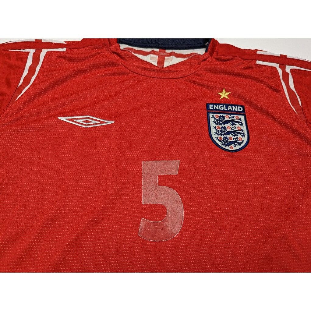Umbro Rare John Terry #5 England 2004-2006 Umbro Red Shirt Size XL Size US XL / EU 56 / 4 - 4 Thumbnail