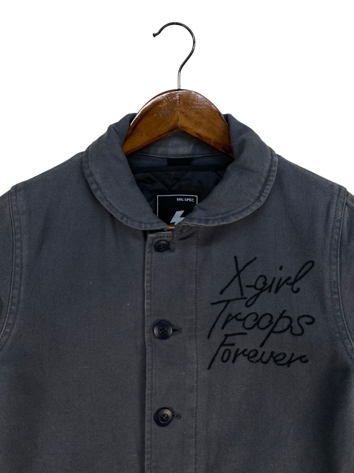 Japanese Brand X-Girl Troops Forever Chore Jacket Size ONE SIZE - 2 Thumbnail