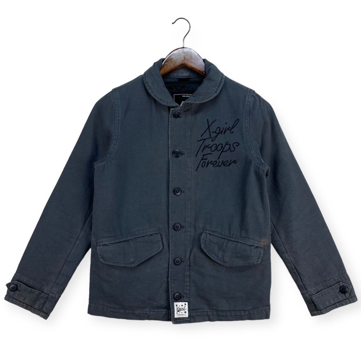 Japanese Brand X-Girl Troops Forever Chore Jacket Size ONE SIZE - 1 Thumbnail