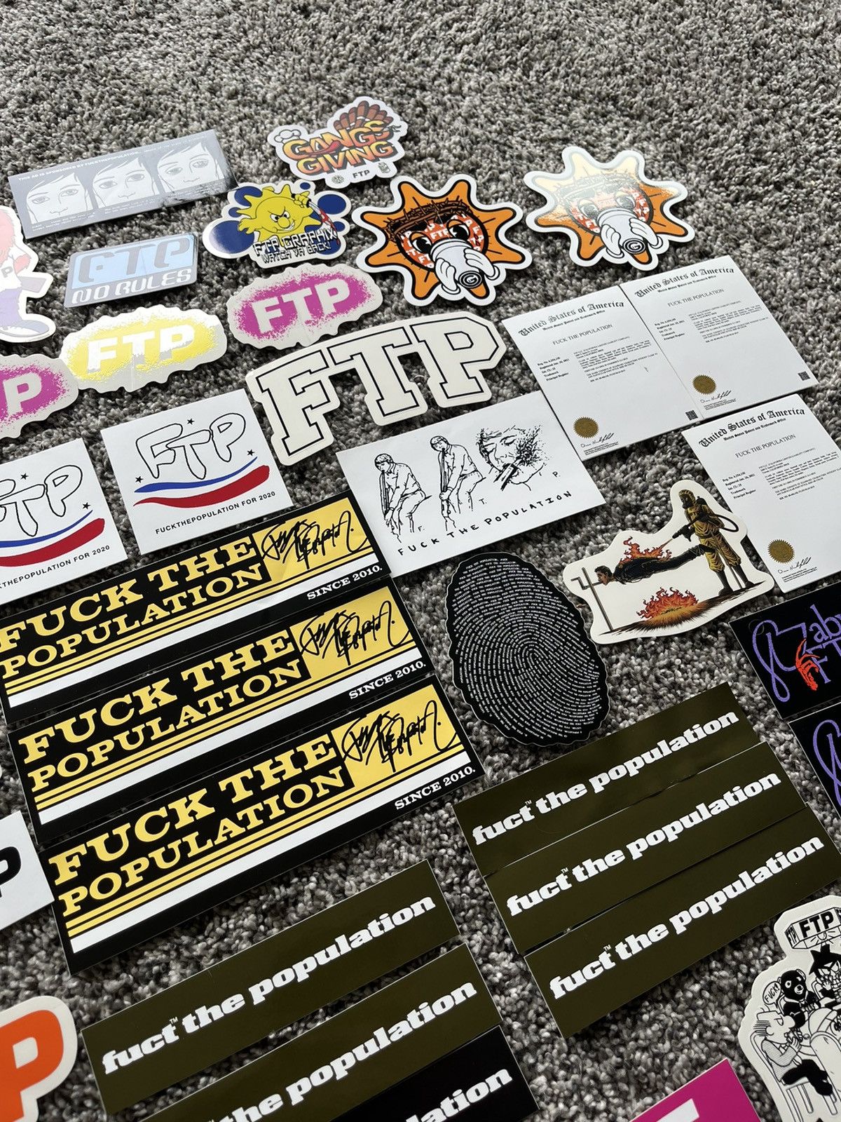 FUCT × Fuck The Population FTP Sticker Bundle Lot Size ONE SIZE - 5 Thumbnail