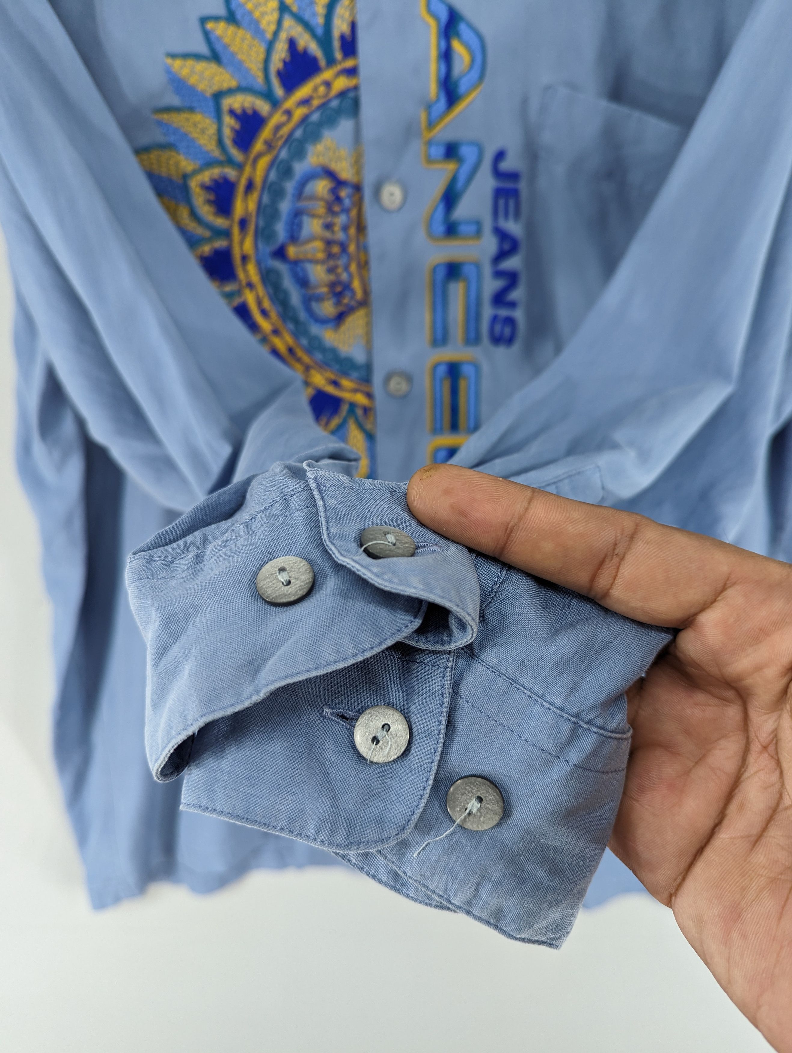Lancel 🔥RARE🔥Vintage Lancel Jeans Embroidery Button Ups Shirt Size US L / EU 52-54 / 3 - 4 Thumbnail