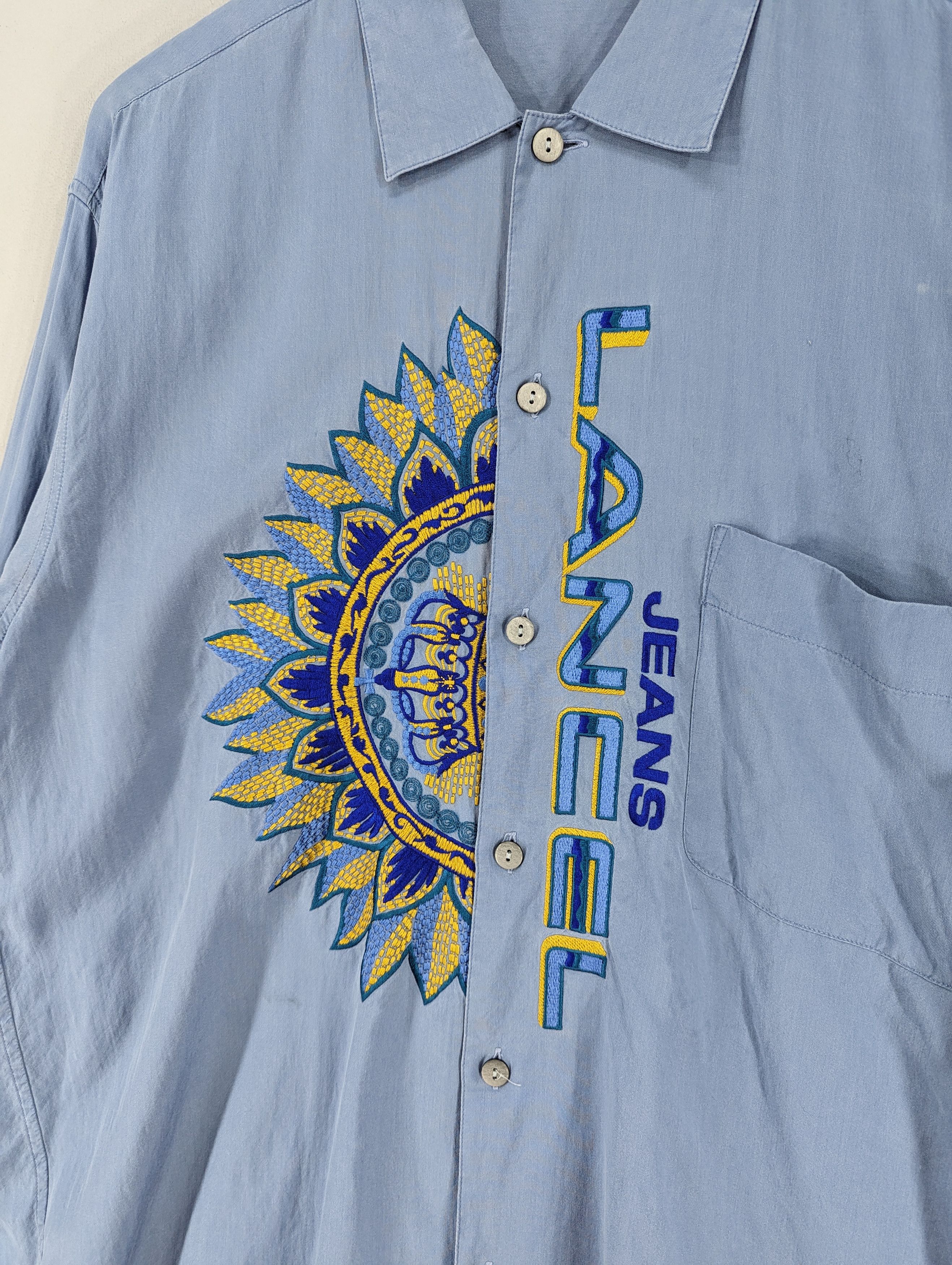 Lancel 🔥RARE🔥Vintage Lancel Jeans Embroidery Button Ups Shirt Size US L / EU 52-54 / 3 - 5 Thumbnail