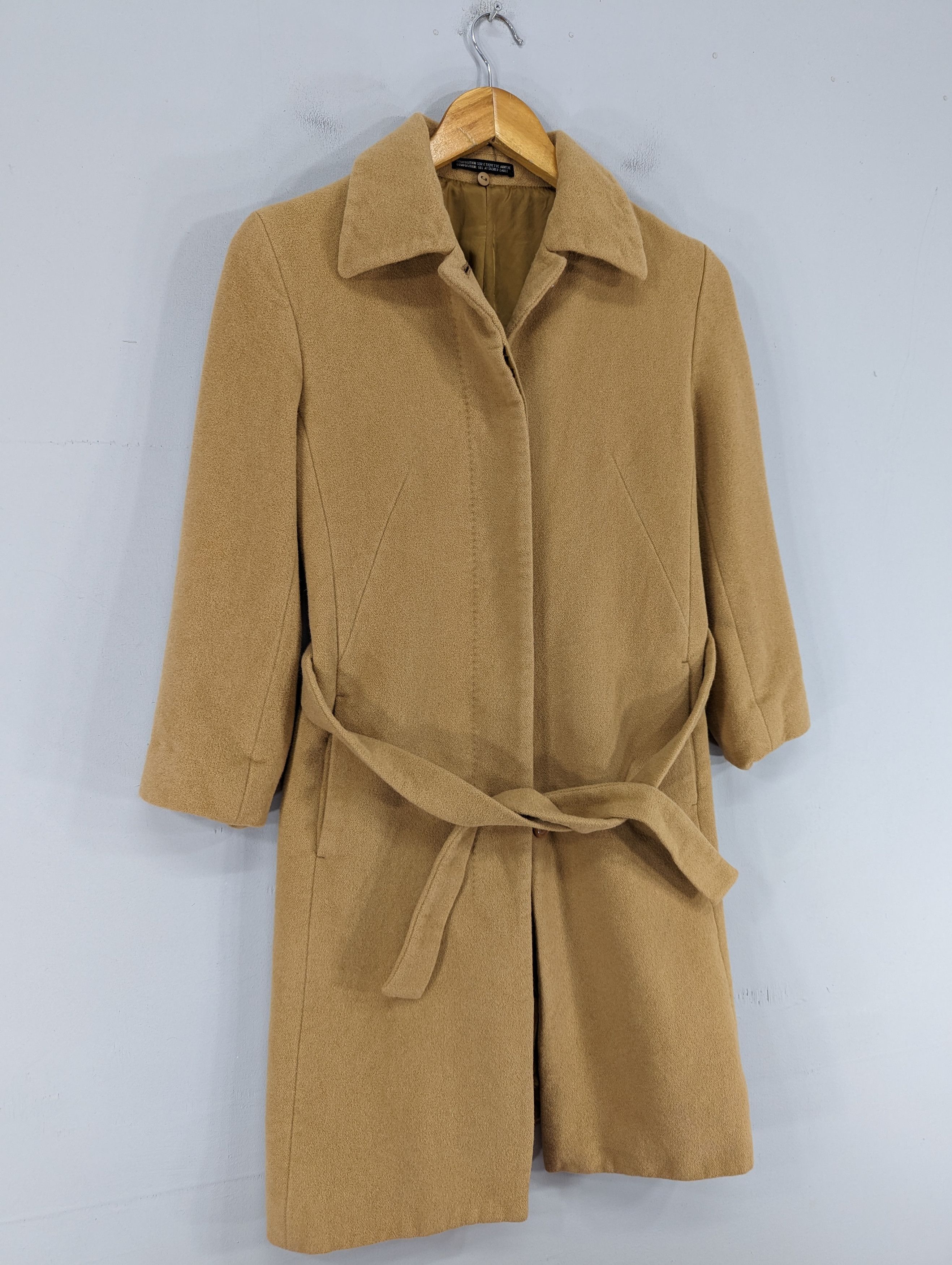 Japanese Brand 🔥RARE🔥Ined By Yohji Yamamoto Wool Angora Long Coat Jacket Size S / US 4 / IT 40 - 2 Thumbnail