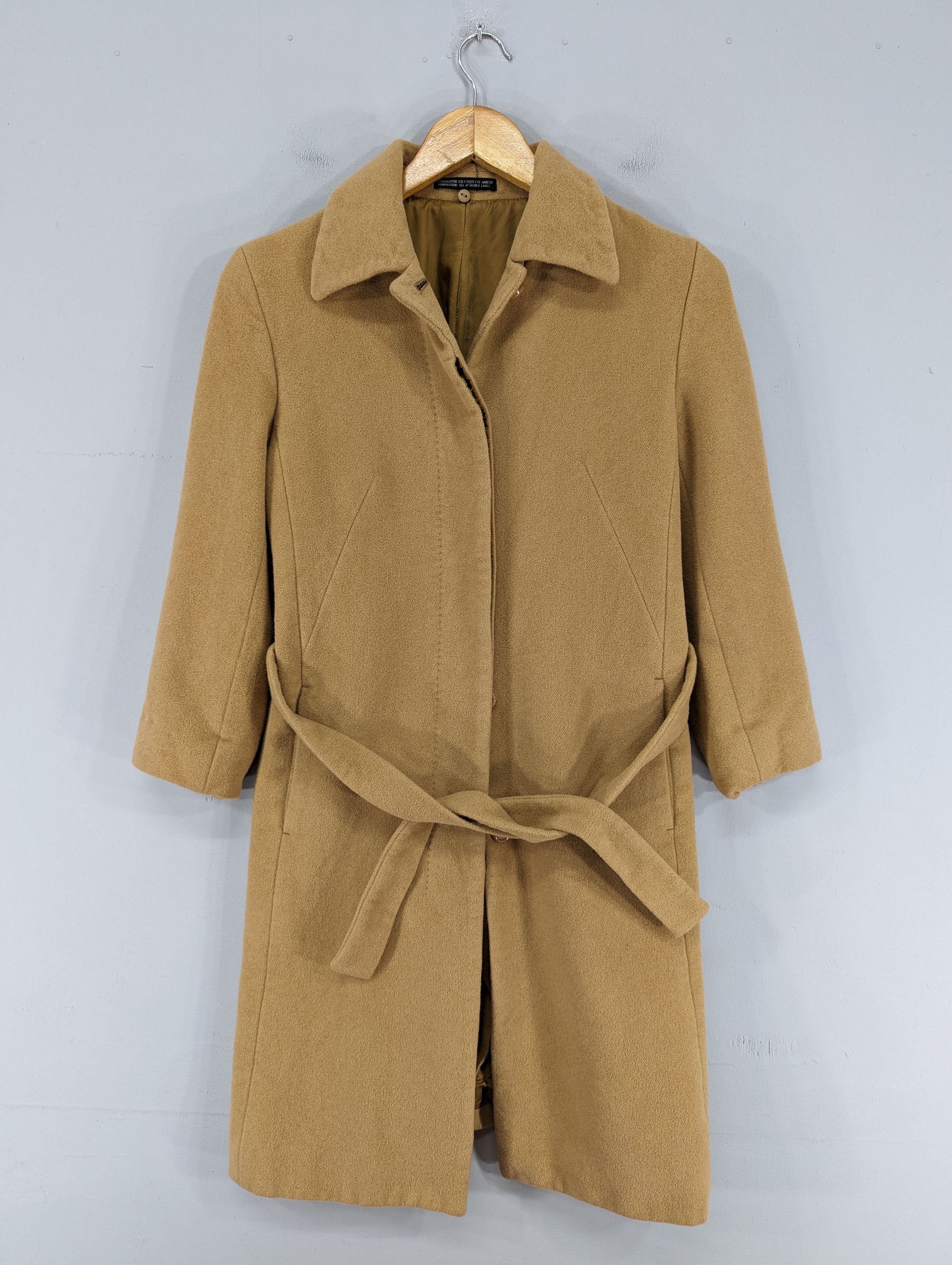 Japanese Brand 🔥RARE🔥Ined By Yohji Yamamoto Wool Angora Long Coat Jacket Size S / US 4 / IT 40 - 1 Thumbnail