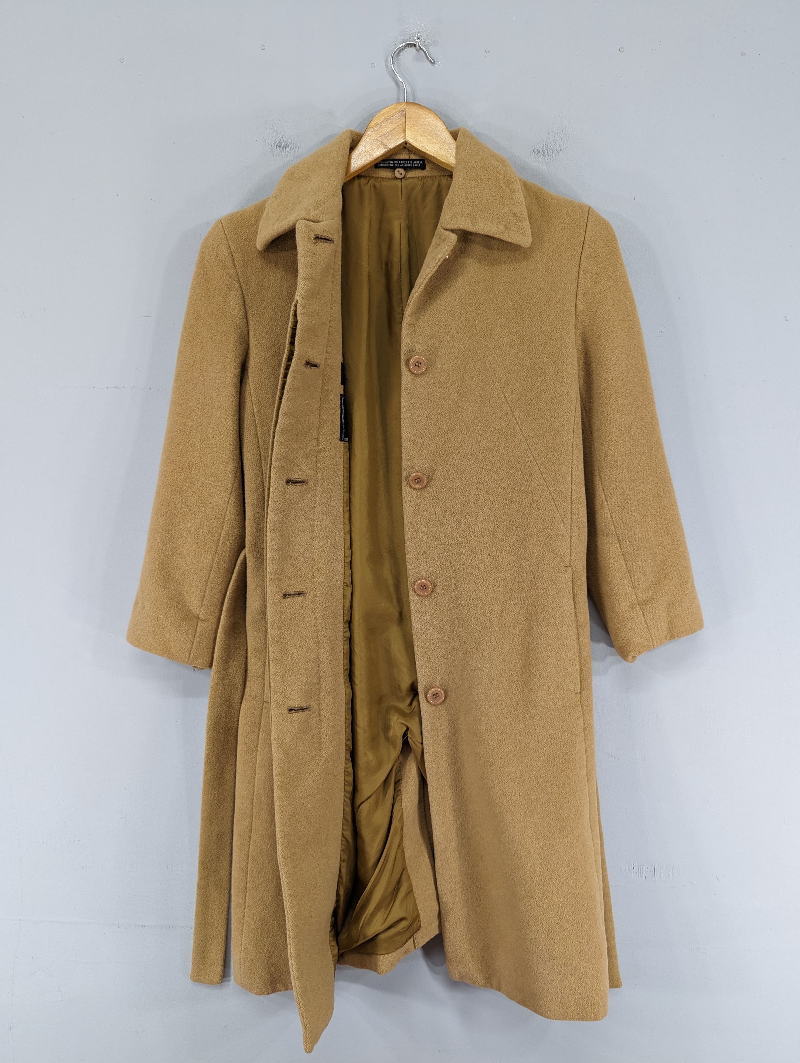 Japanese Brand 🔥RARE🔥Ined By Yohji Yamamoto Wool Angora Long Coat Jacket Size S / US 4 / IT 40 - 6 Thumbnail