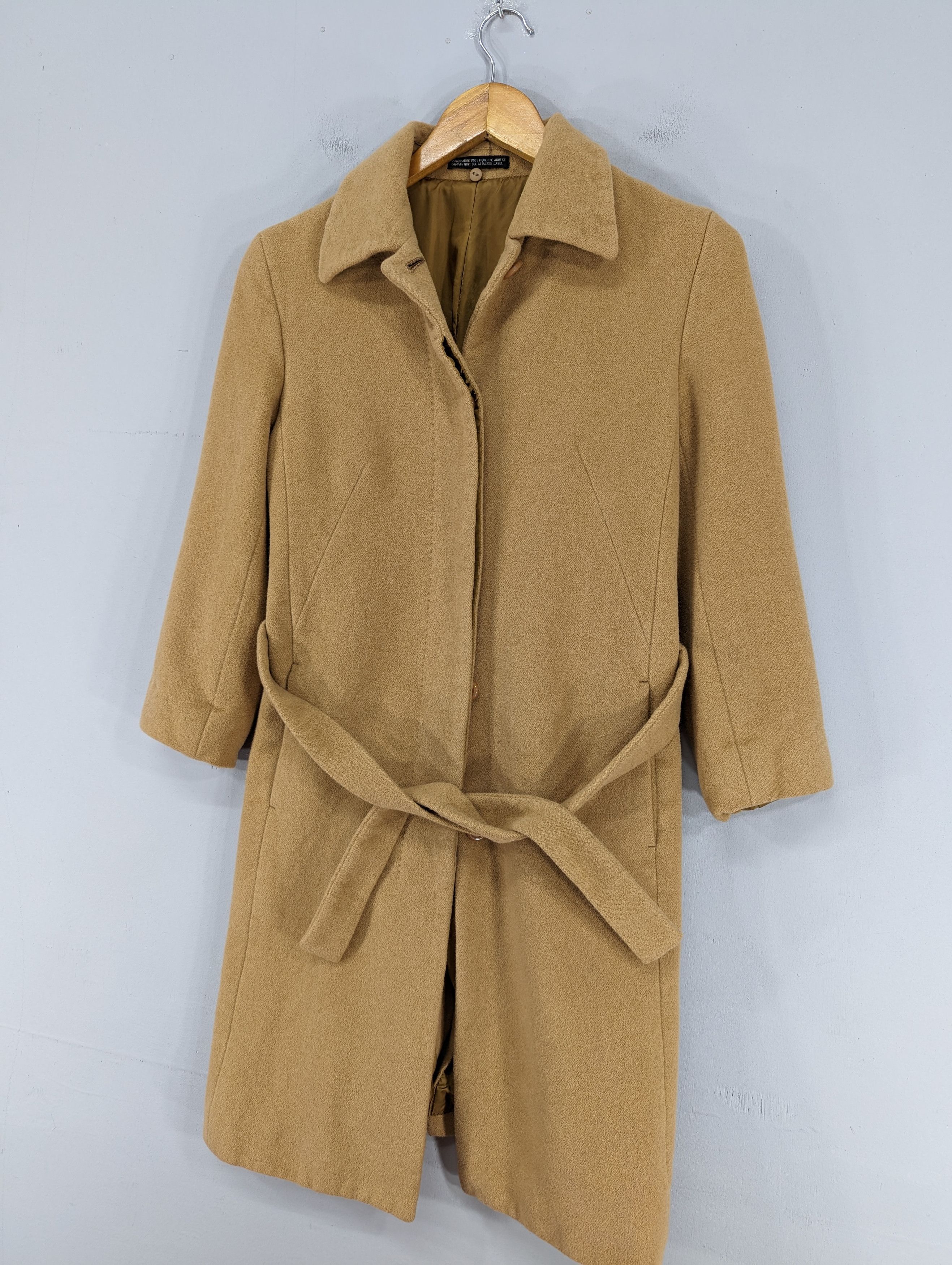 Japanese Brand 🔥RARE🔥Ined By Yohji Yamamoto Wool Angora Long Coat Jacket Size S / US 4 / IT 40 - 3 Thumbnail