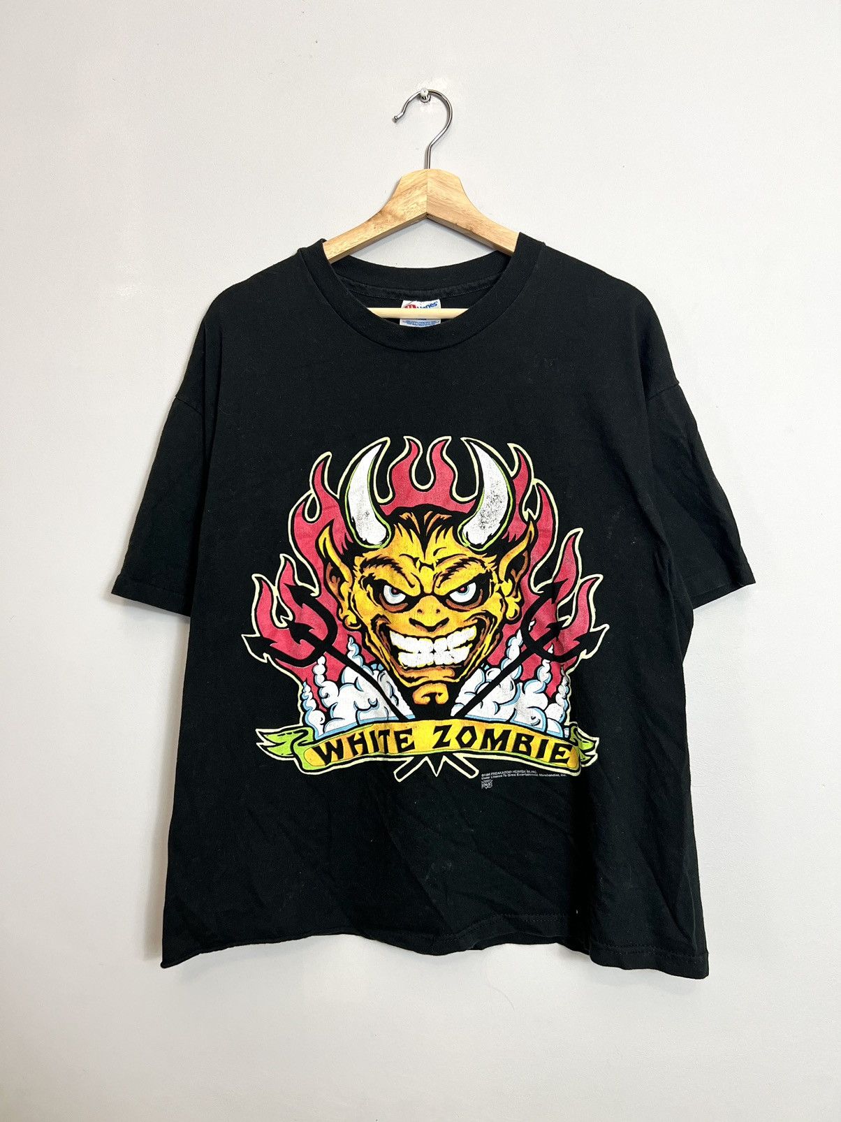 Band Tees Vintage 90s White Zombie Love Satan Meral Band Tee Grail Size US L / EU 52-54 / 3 - 1 Thumbnail