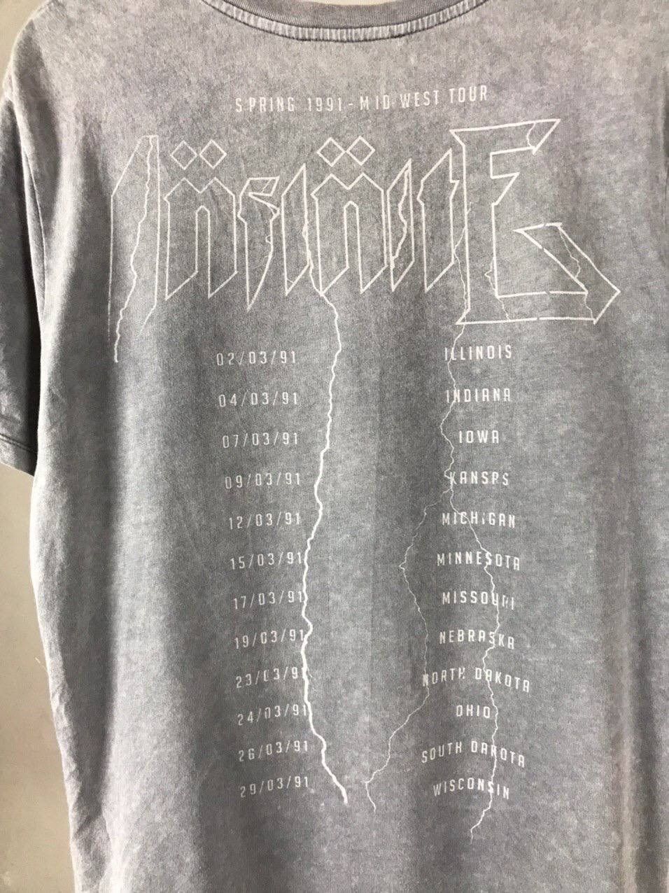 Vintage Infinite skull skeleton rock gray tee Size US M / EU 48-50 / 2 - 6 Thumbnail