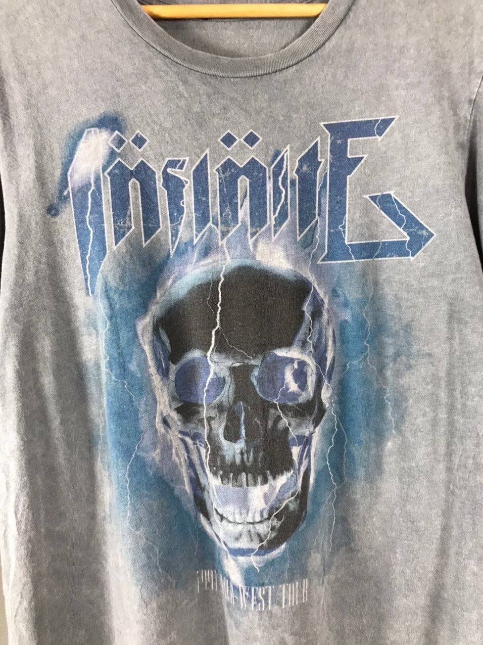 Vintage Infinite skull skeleton rock gray tee Size US M / EU 48-50 / 2 - 2 Thumbnail