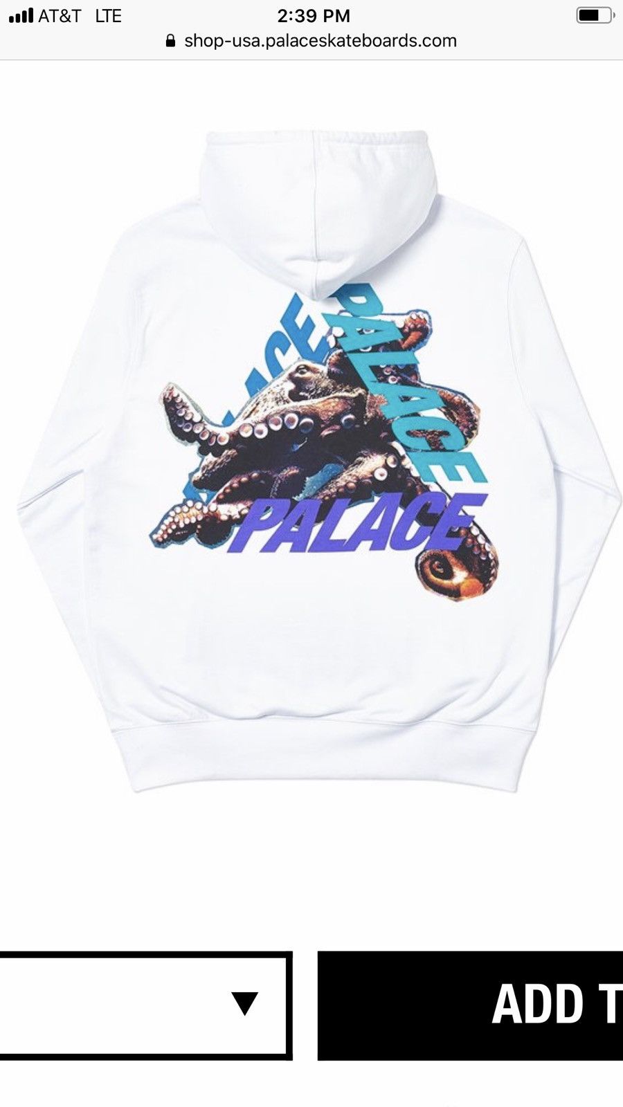 Hype Palace Streetwear Palace Octo Hood Octopus Hoodie Large White Grailed