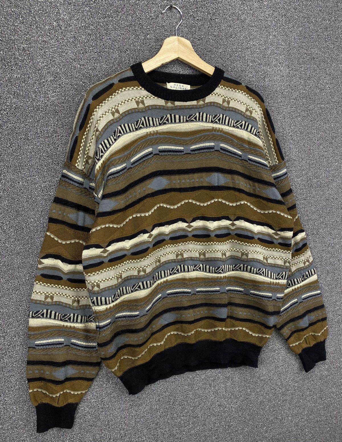 Coogi Vintge Rega Salinas Coogi Style Cable Knit Sweater Size US L / EU 52-54 / 3 - 2 Thumbnail