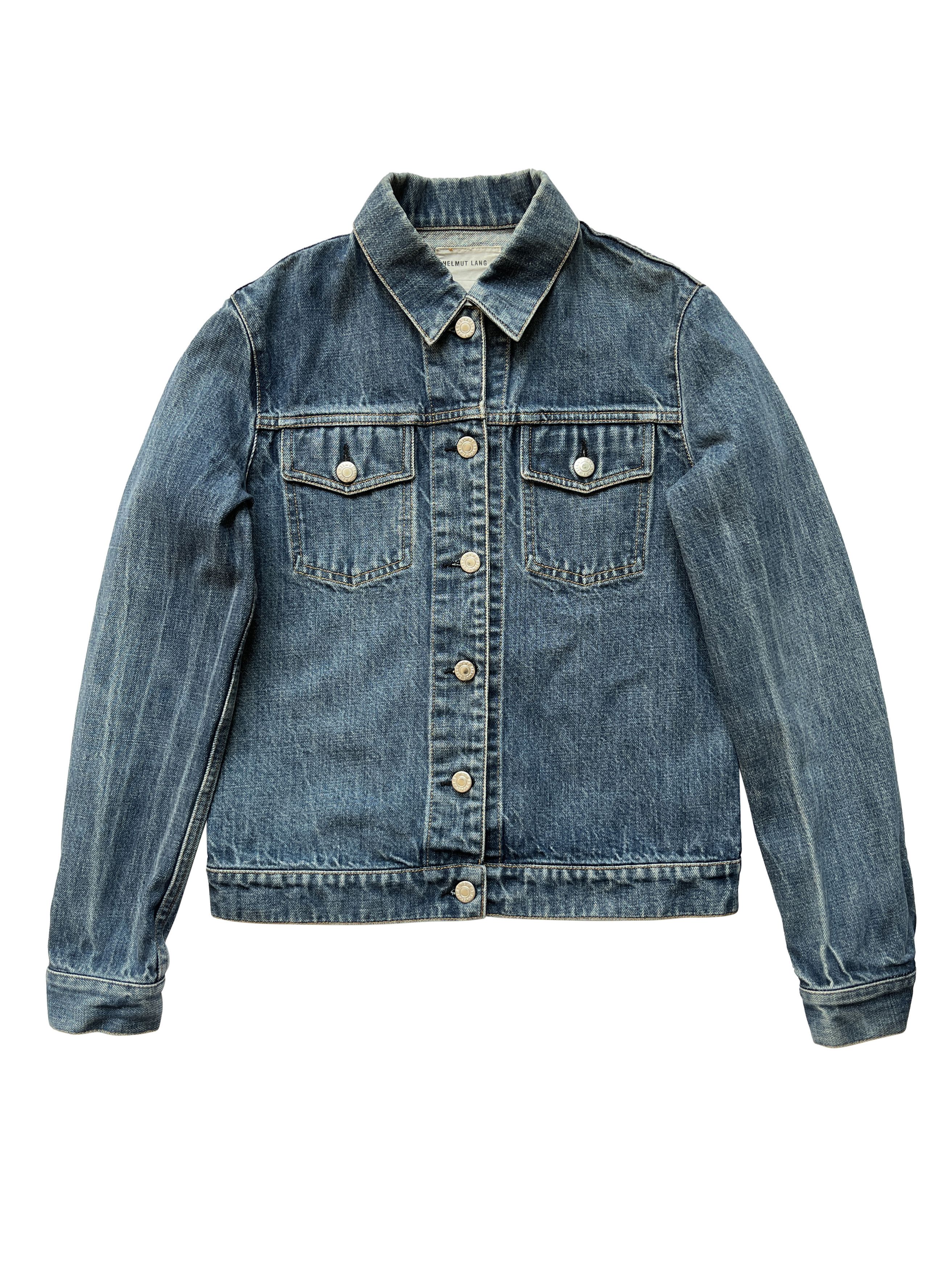 Helmut Lang ⚡️QUICK SALE⚡️Helmut Lang Blue Denim Jean Jacket Size S / US 4 / IT 40 - 1 Thumbnail