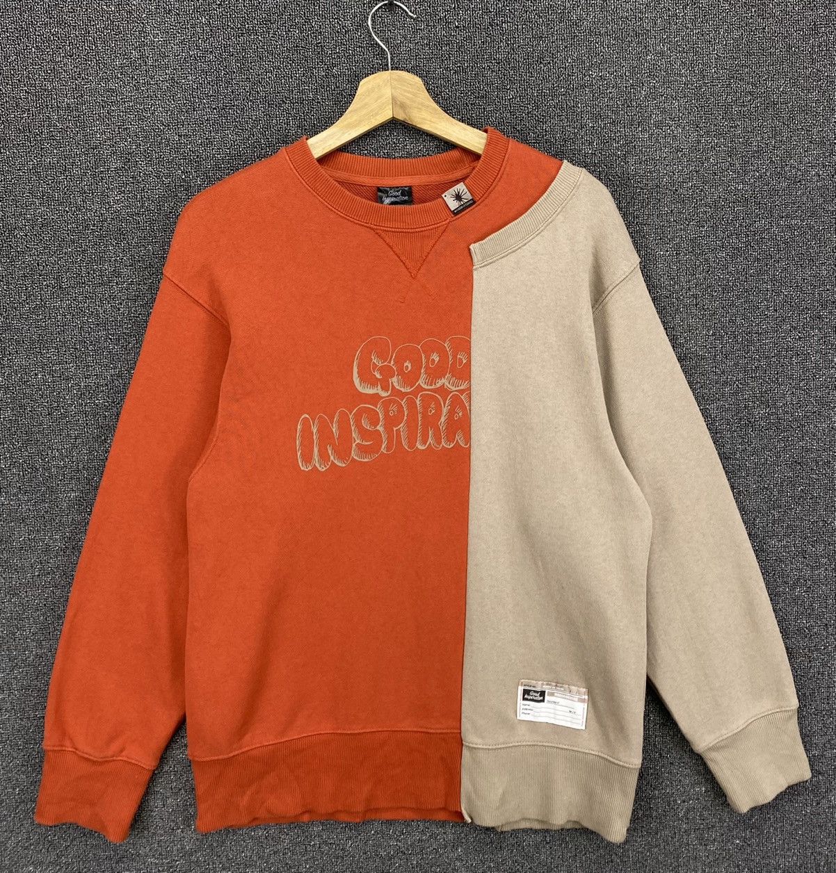 image of Miharayasuhuro X Gu Good Inspiration 2Tone Sweatshirt, Men's (Size Small)