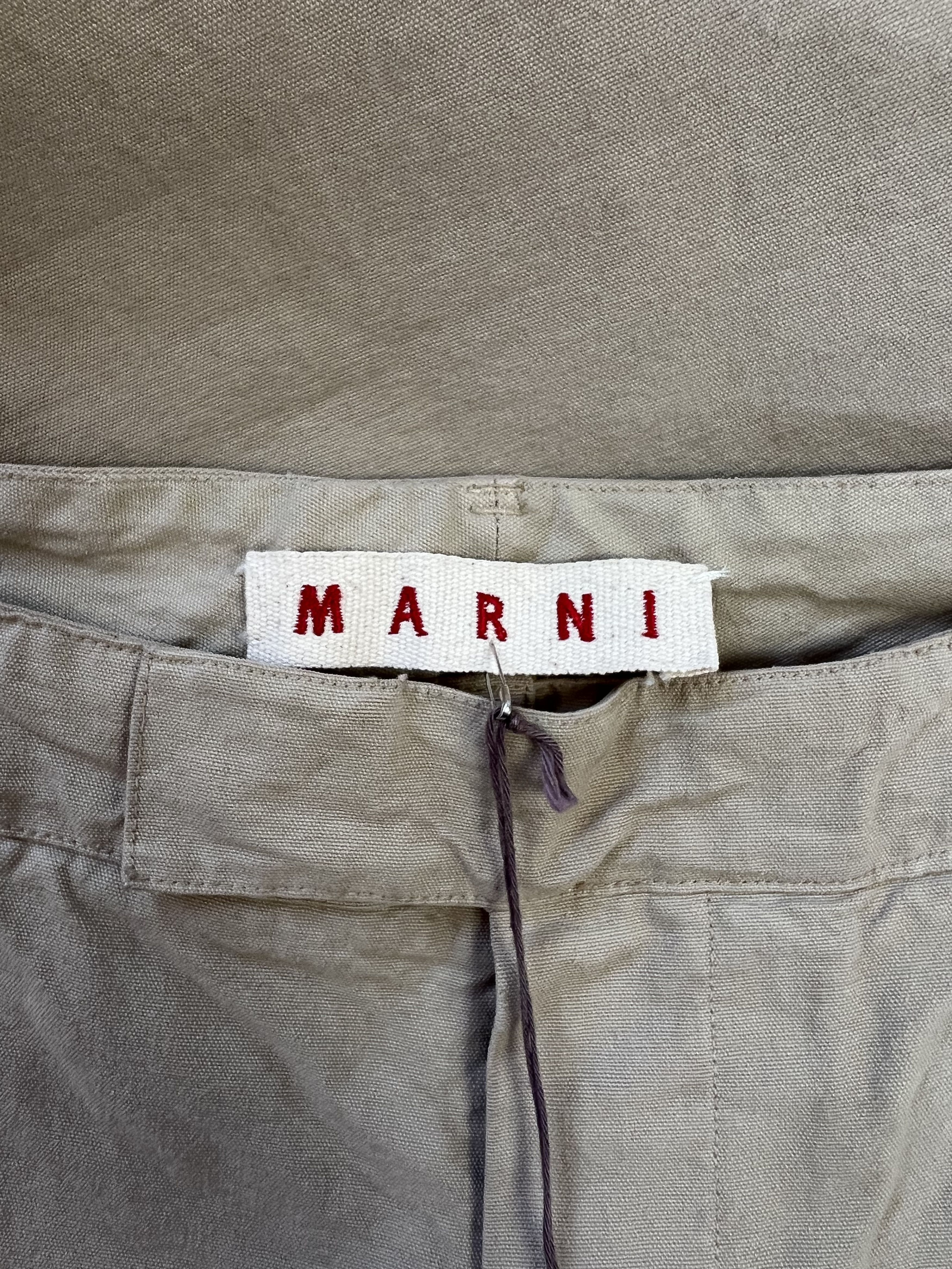 Marni ⚡️QUICK SALE⚡️Marni Beige Wide-Leg Pants Trousers Size 26" / US 2 / IT 38 - 4 Thumbnail