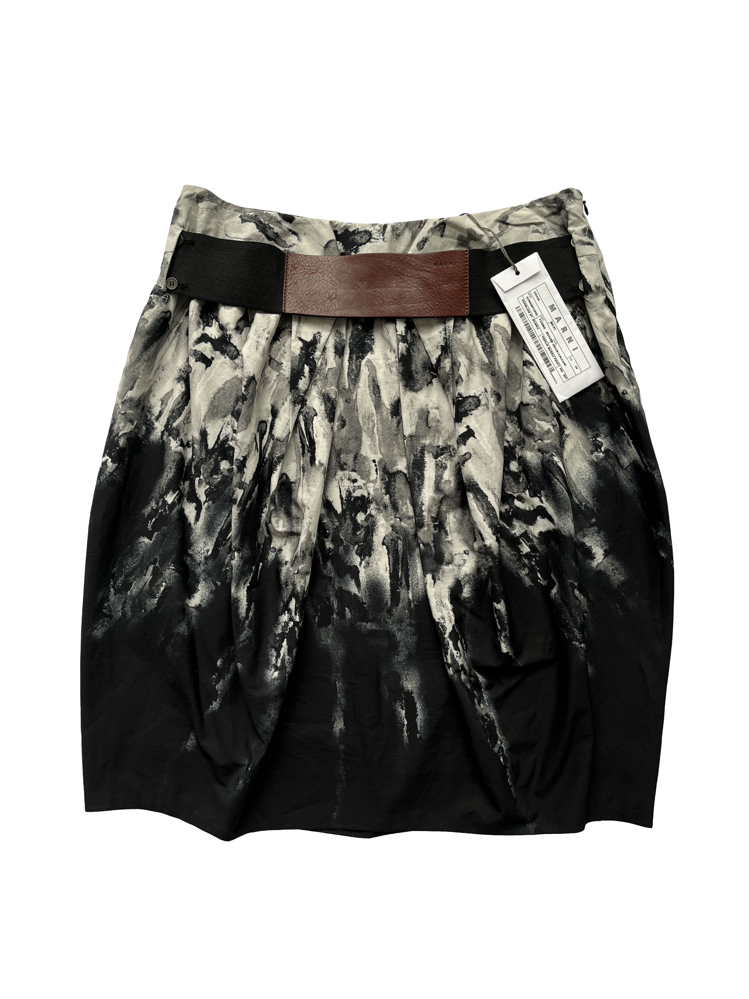 Marni ⚡️QUICK SALE⚡️Marni Black & Off-White Patterned Skirt & Belt Size 30" / US 8 / IT 44 - 1 Thumbnail