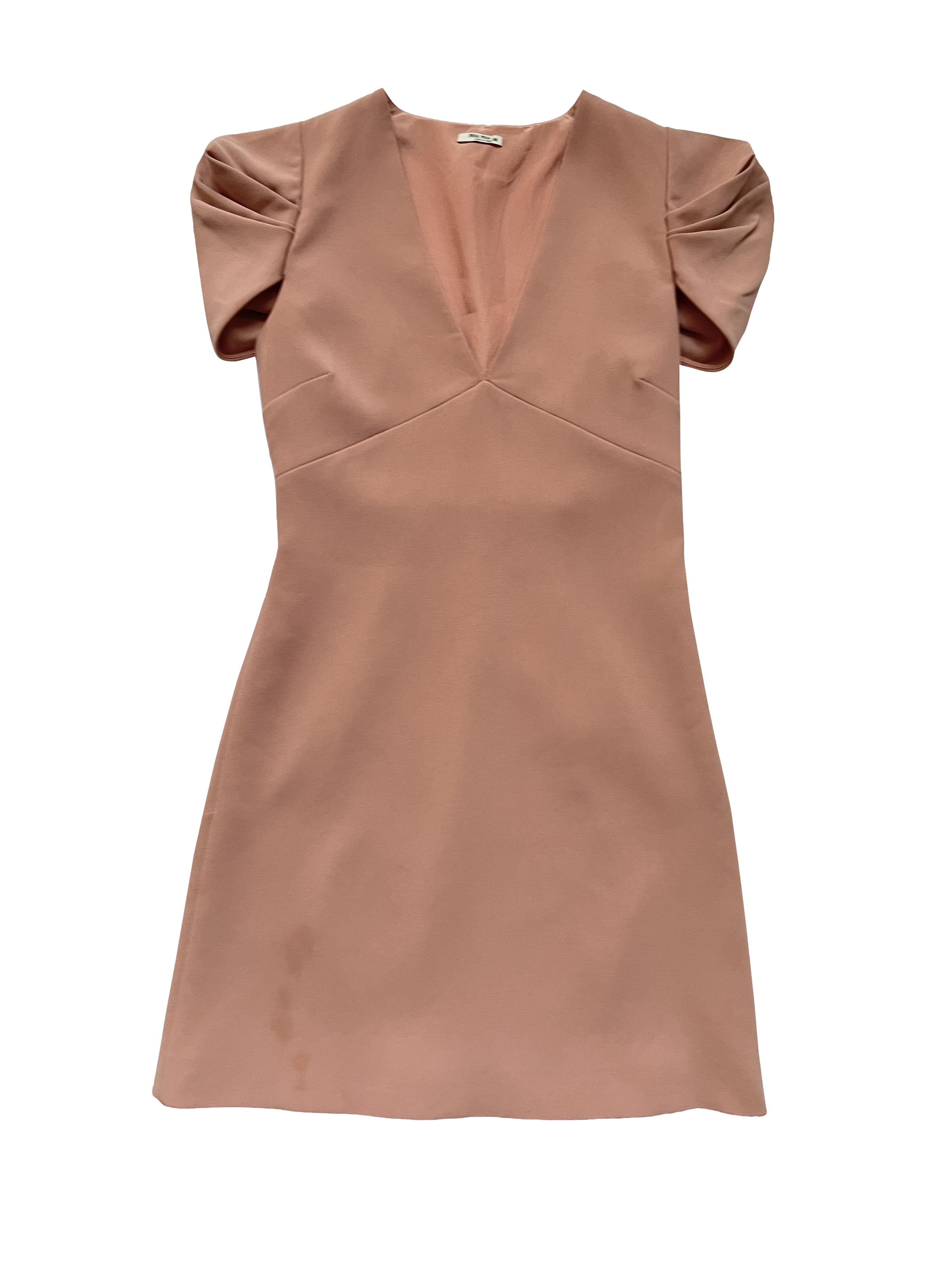 Miu Miu ⚡️QUICK SALE⚡️Miu Miu Peach Short Sleeve Dress Size XS / US 0-2 / IT 36-38 - 1 Thumbnail