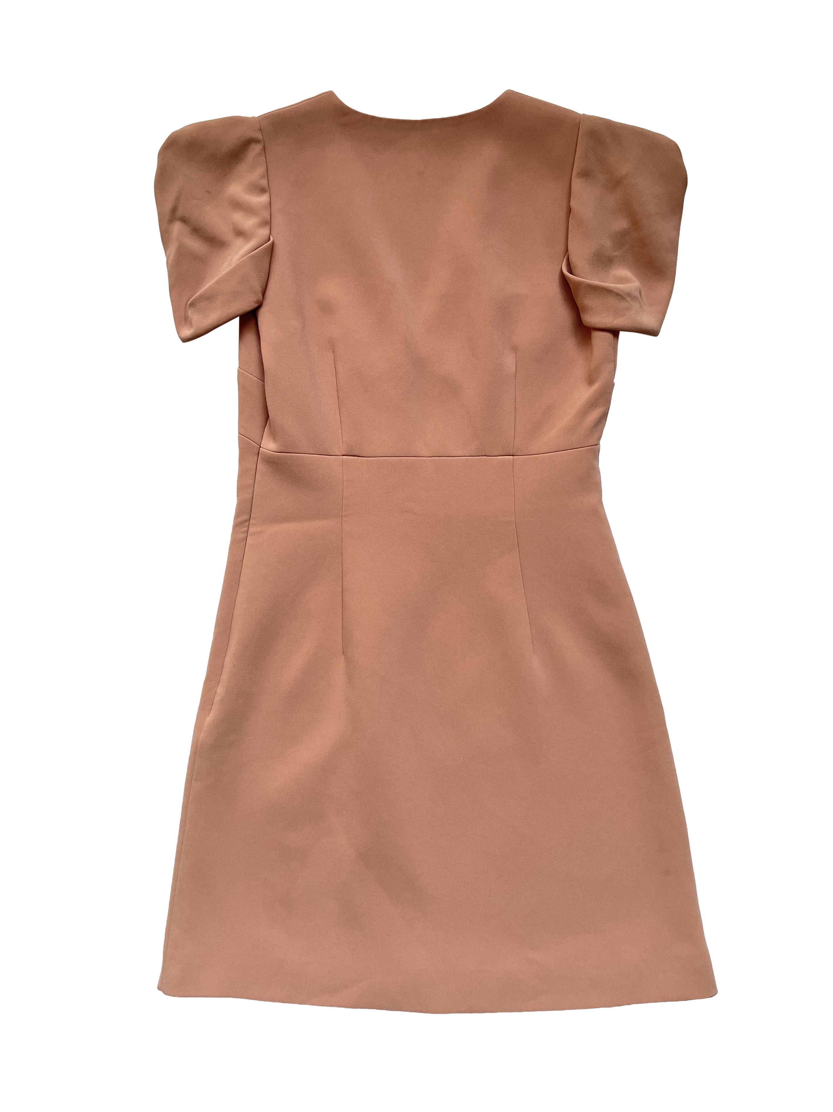 Miu Miu ⚡️QUICK SALE⚡️Miu Miu Peach Short Sleeve Dress Size XS / US 0-2 / IT 36-38 - 2 Thumbnail