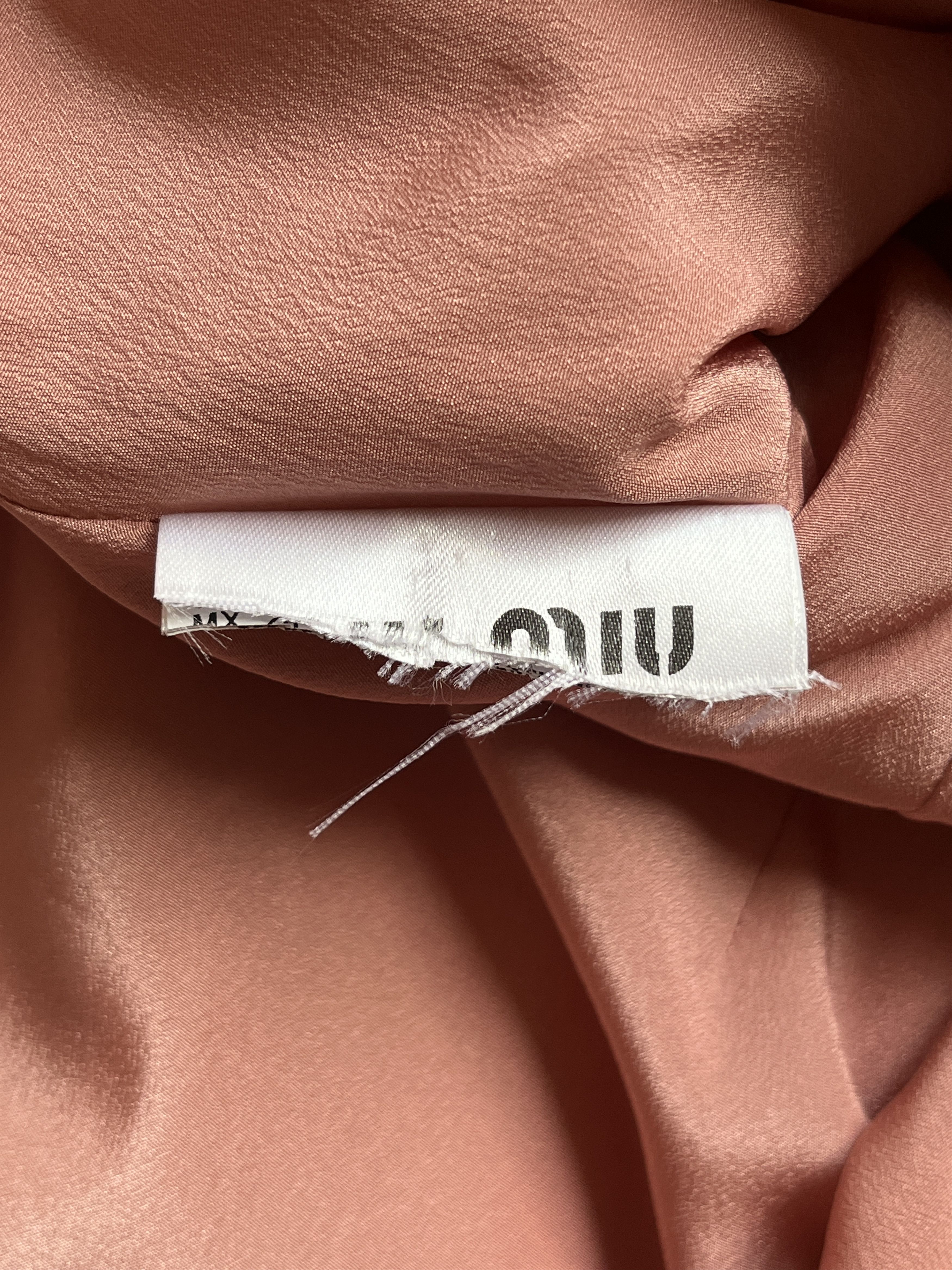 Miu Miu ⚡️QUICK SALE⚡️Miu Miu Peach Short Sleeve Dress Size XS / US 0-2 / IT 36-38 - 4 Thumbnail
