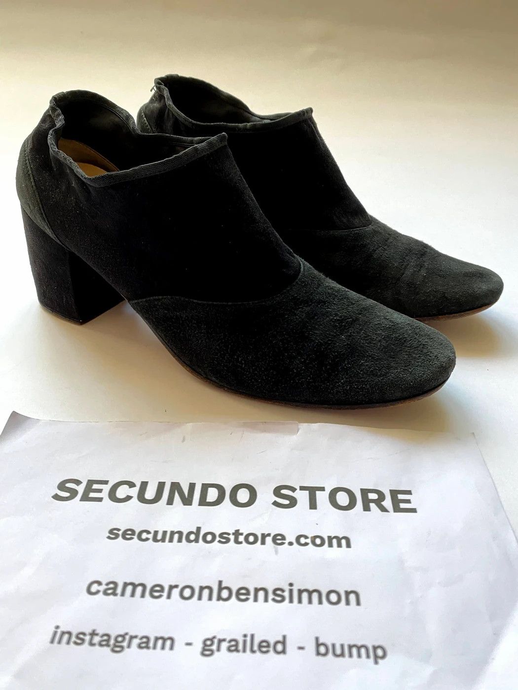 Ann Demeulemeester ⚡️QUICK SALE⚡️ Ann Demeulemeester Black Low Boots Heel Size US 8 / IT 38 - 2 Thumbnail