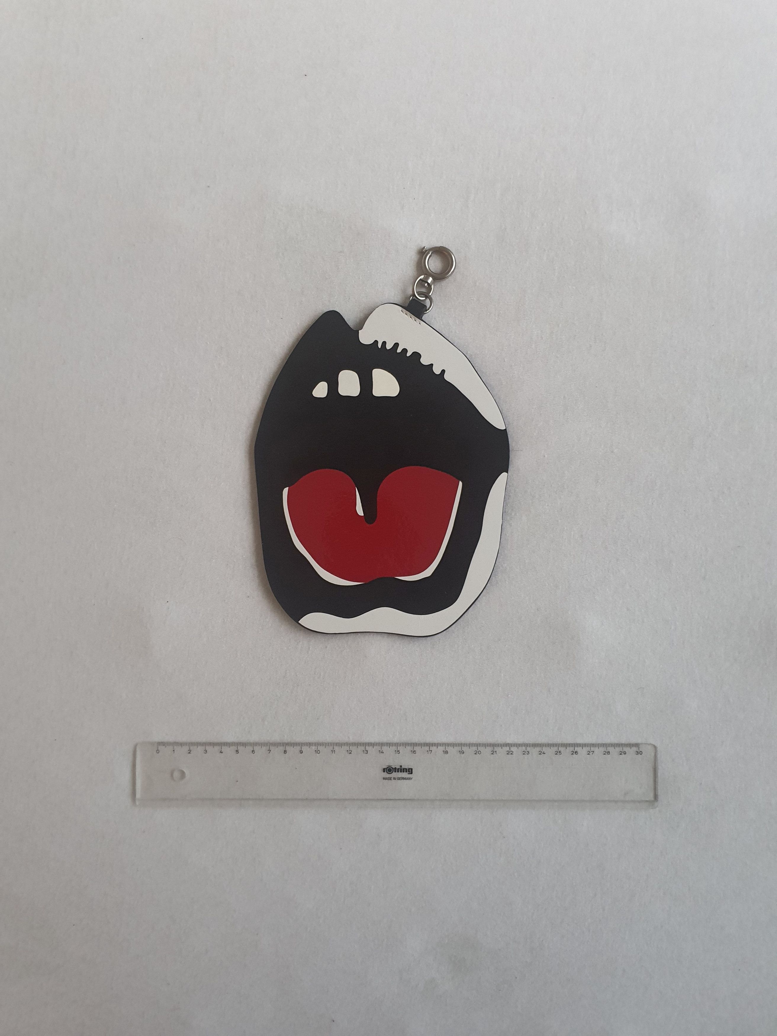 image of Maison Margiela Sample Oversized Leather Keyring Keychain Pendant Charm, Men's