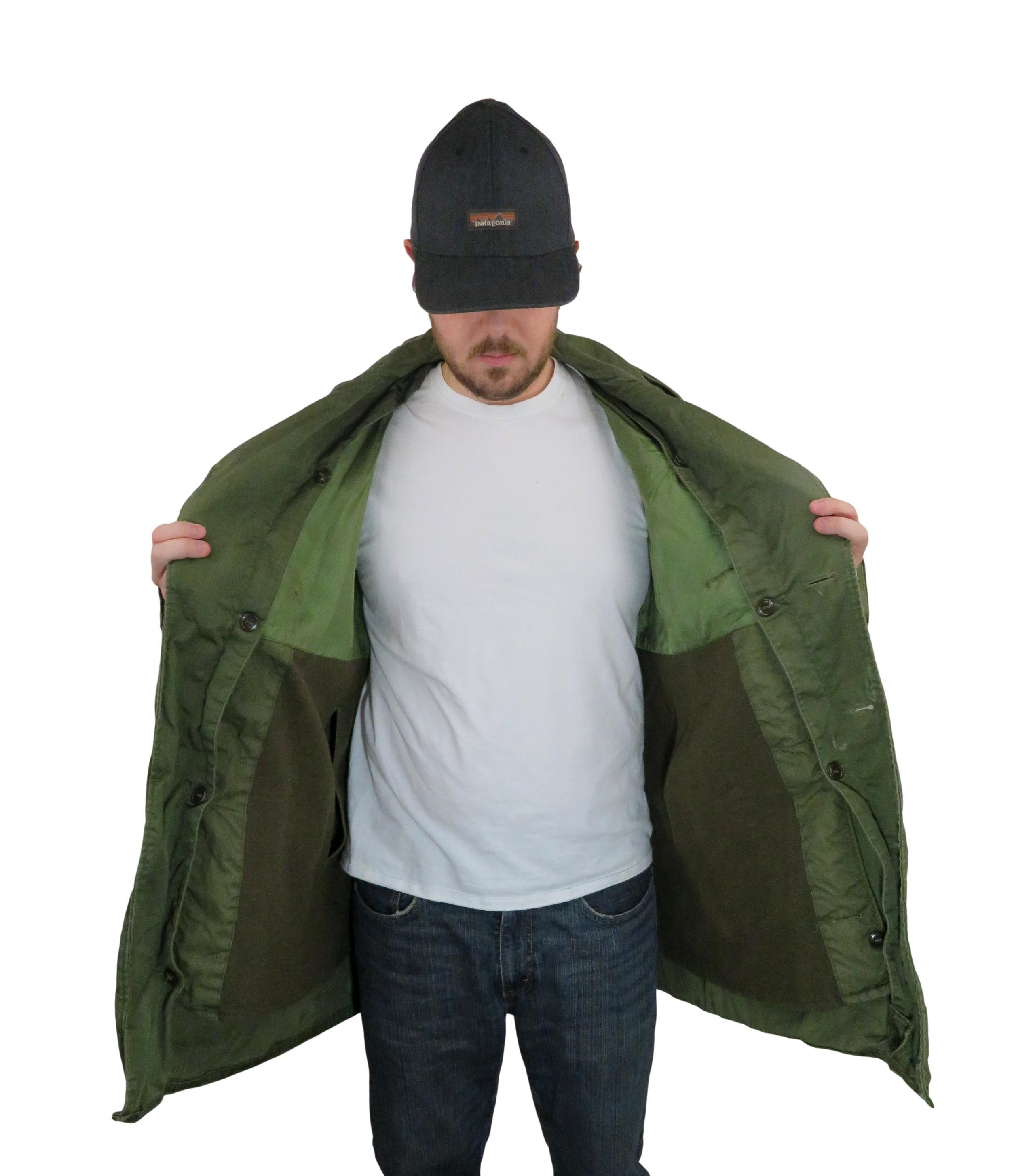 Other Vintage 50s Army OG-107 Coat Jacket Medium Belted Overcoat Size US M / EU 48-50 / 2 - 10 Thumbnail
