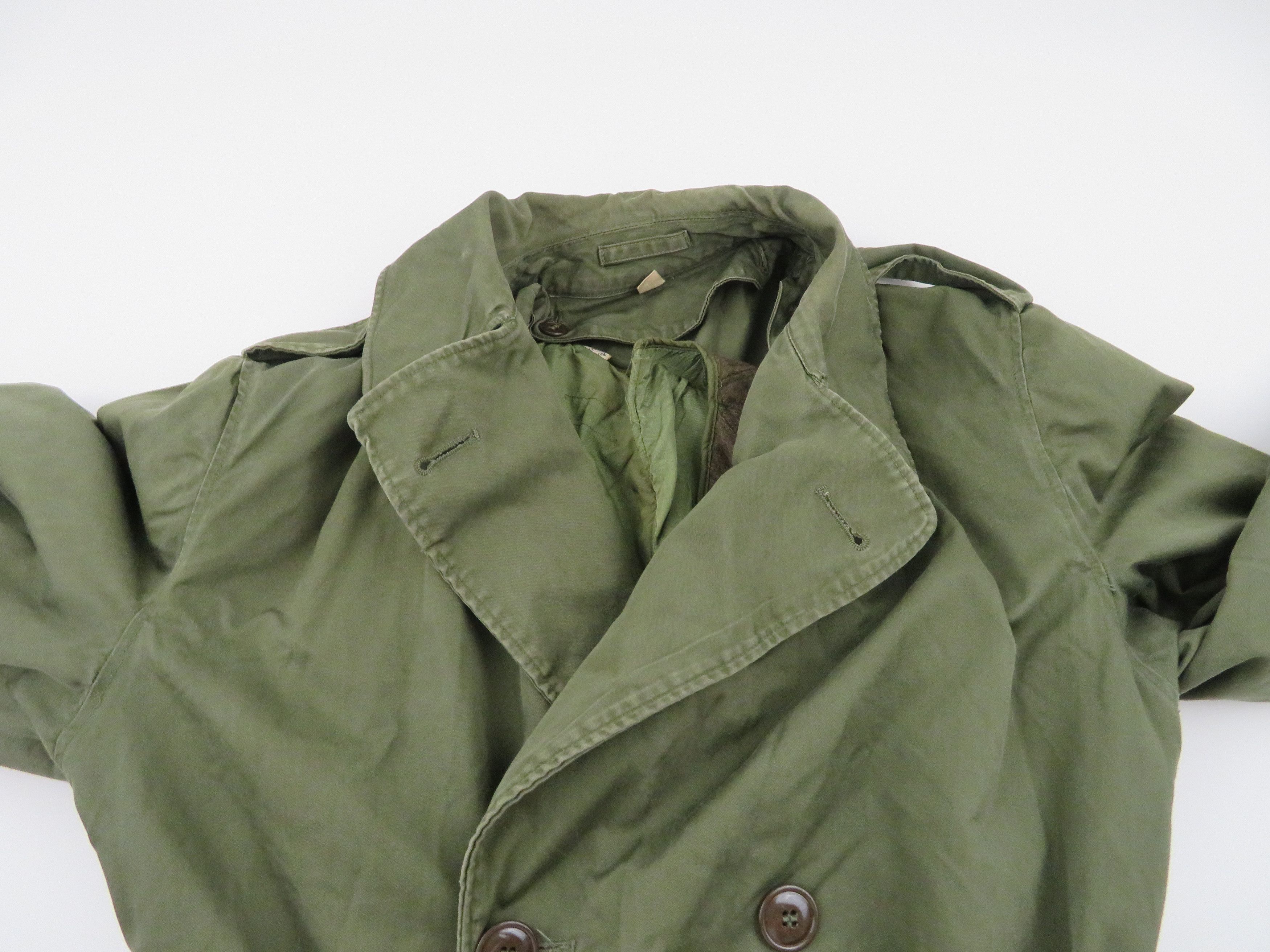 Other Vintage 50s Army OG-107 Coat Jacket Medium Belted Overcoat Size US M / EU 48-50 / 2 - 5 Thumbnail