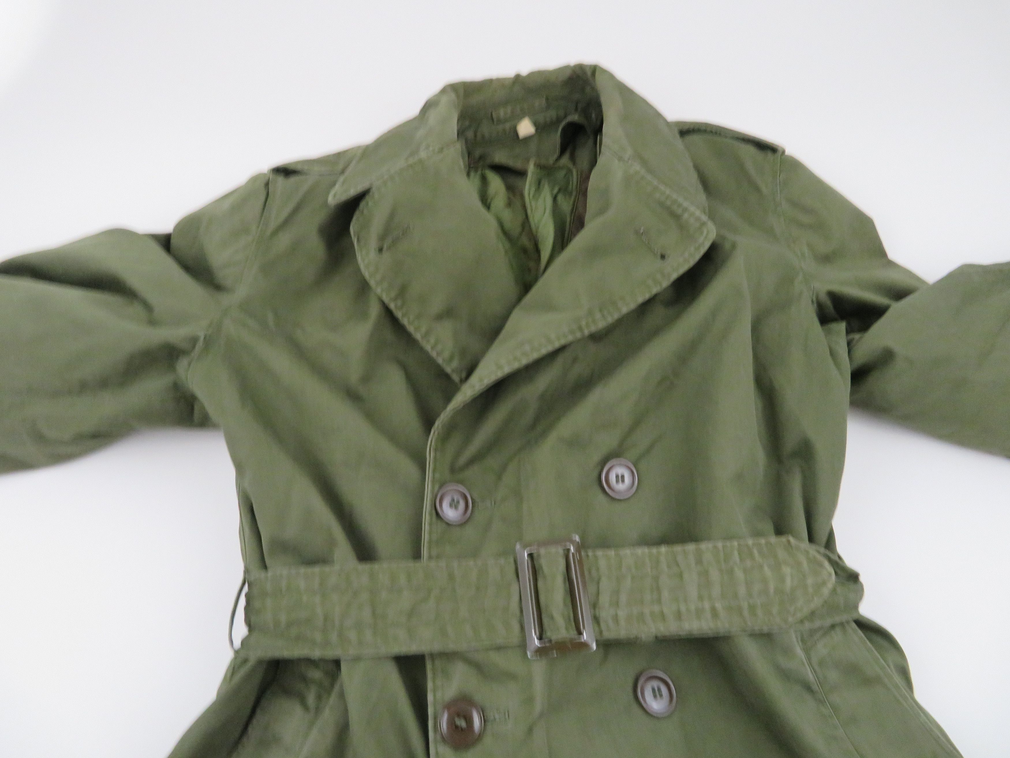 Other Vintage 50s Army OG-107 Coat Jacket Medium Belted Overcoat Size US M / EU 48-50 / 2 - 4 Thumbnail
