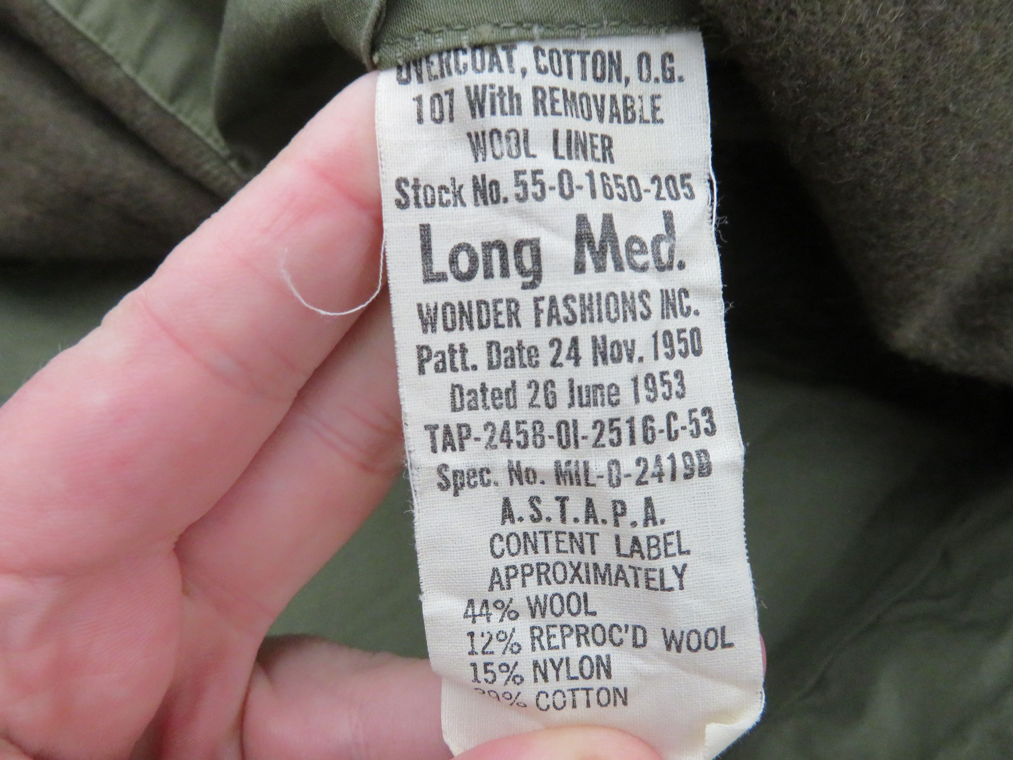 Other Vintage 50s Army OG-107 Coat Jacket Medium Belted Overcoat Size US M / EU 48-50 / 2 - 12 Thumbnail