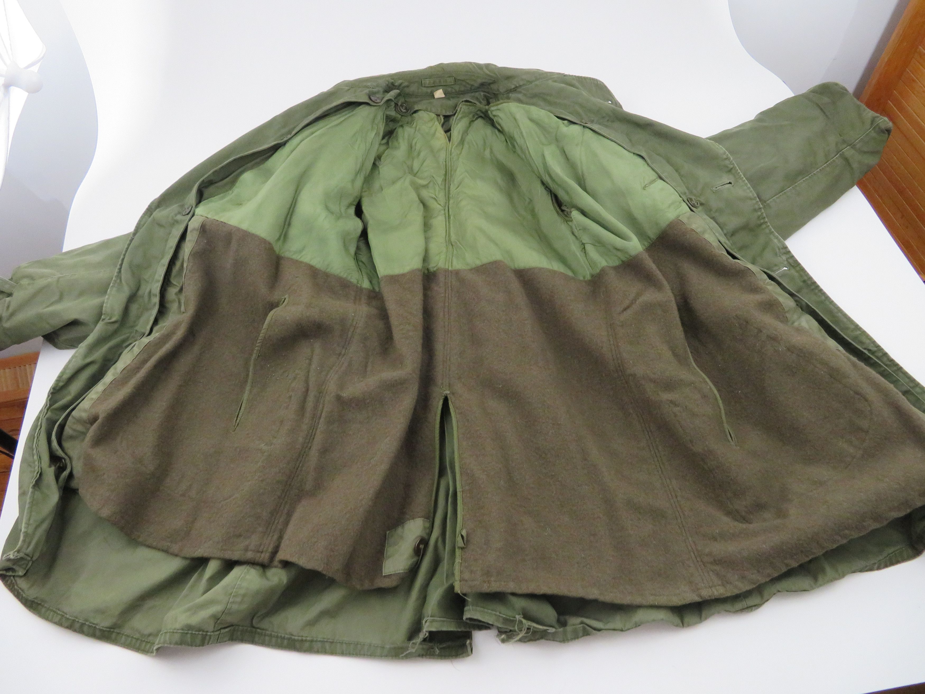 Other Vintage 50s Army OG-107 Coat Jacket Medium Belted Overcoat Size US M / EU 48-50 / 2 - 11 Thumbnail