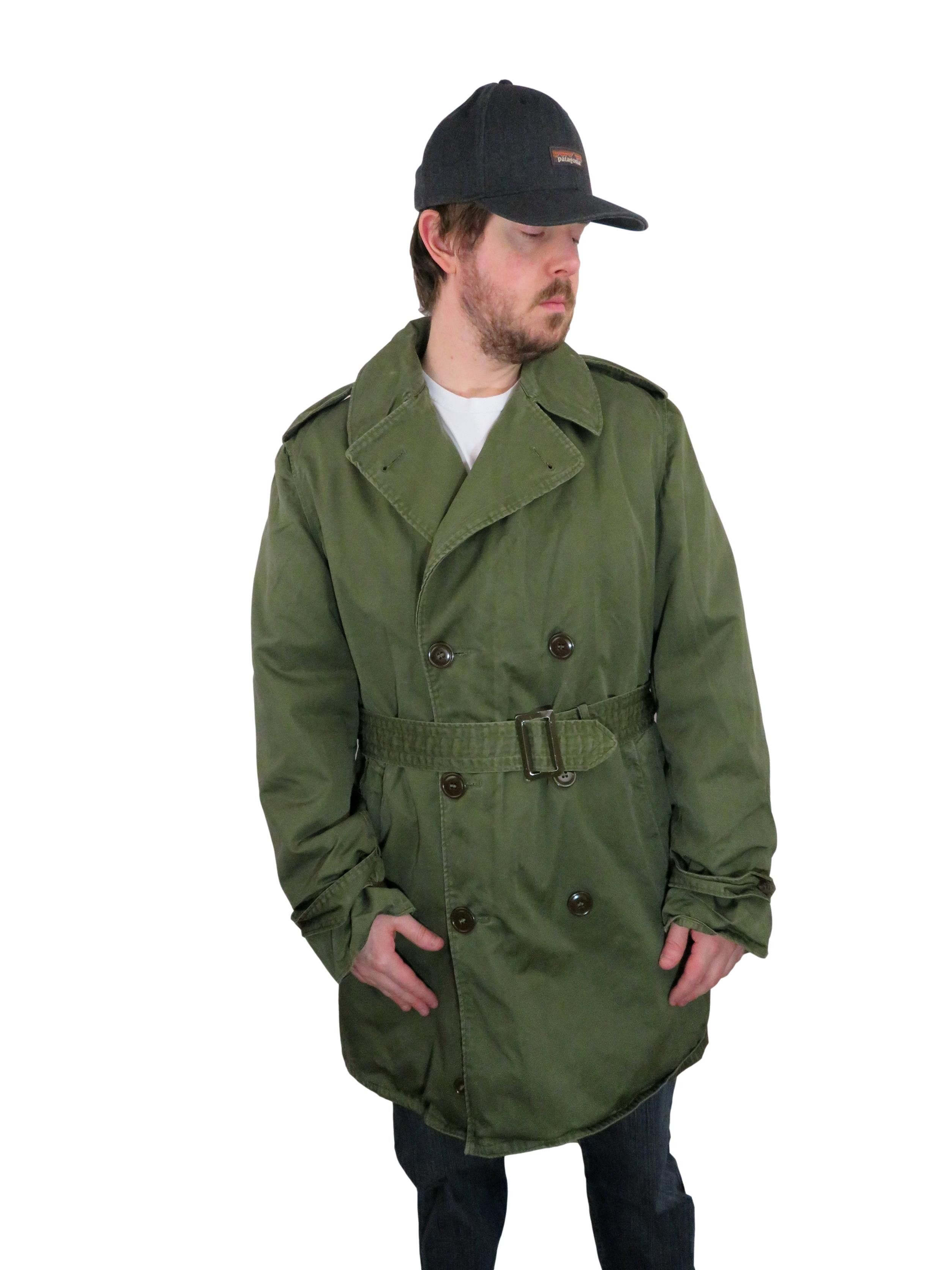 Other Vintage 50s Army OG-107 Coat Jacket Medium Belted Overcoat Size US M / EU 48-50 / 2 - 2 Thumbnail