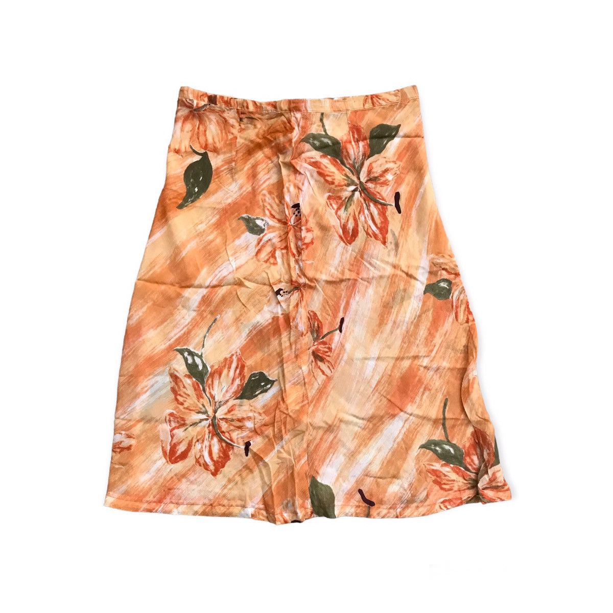 image of Vintage 45Rpm Midi Skirts Floral Patter, Women's (Size 26)