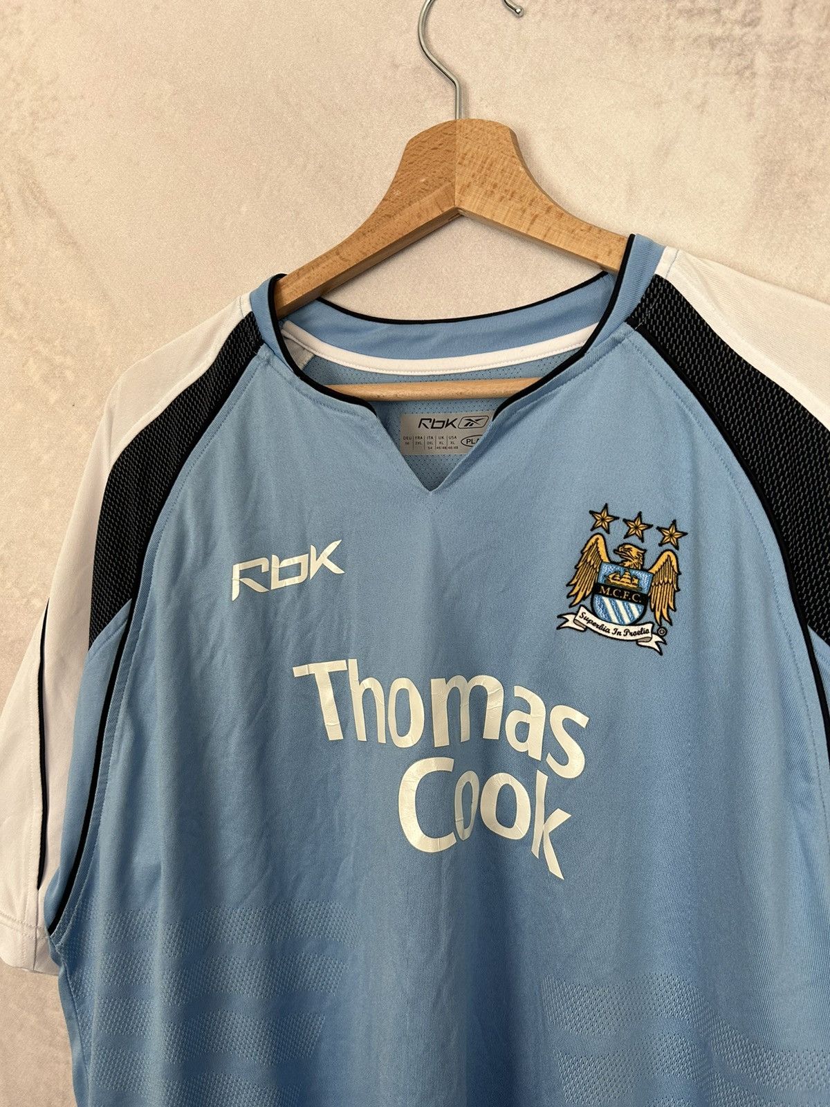 Reebok Vintage Manchester City Reebok Soccer Jersey Football Size US XXL / EU 58 / 5 - 3 Thumbnail