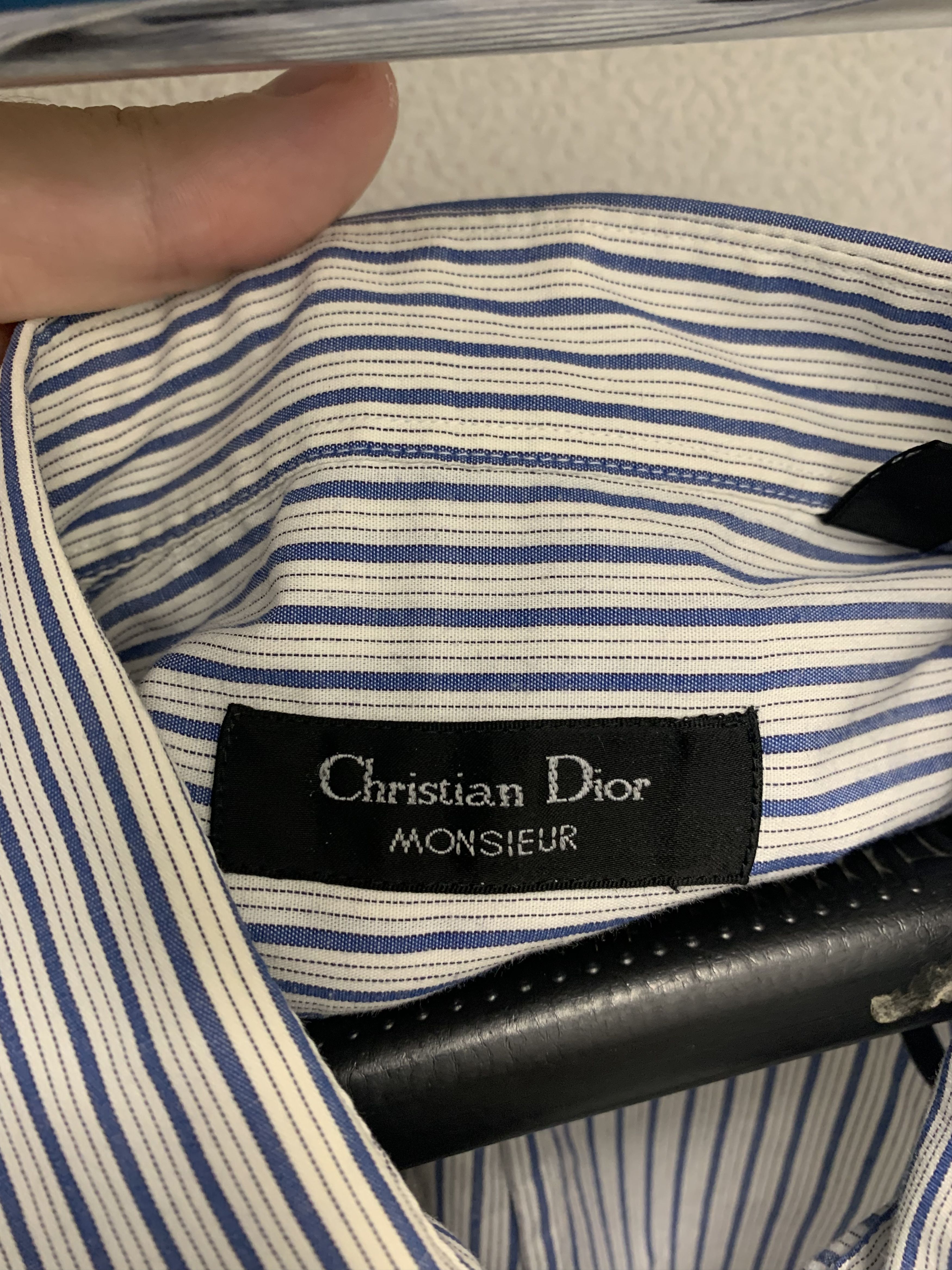 Christian Dior Monsieur Christian Dior longsleeve shirt L size logo in pocket Size US L / EU 52-54 / 3 - 3 Thumbnail