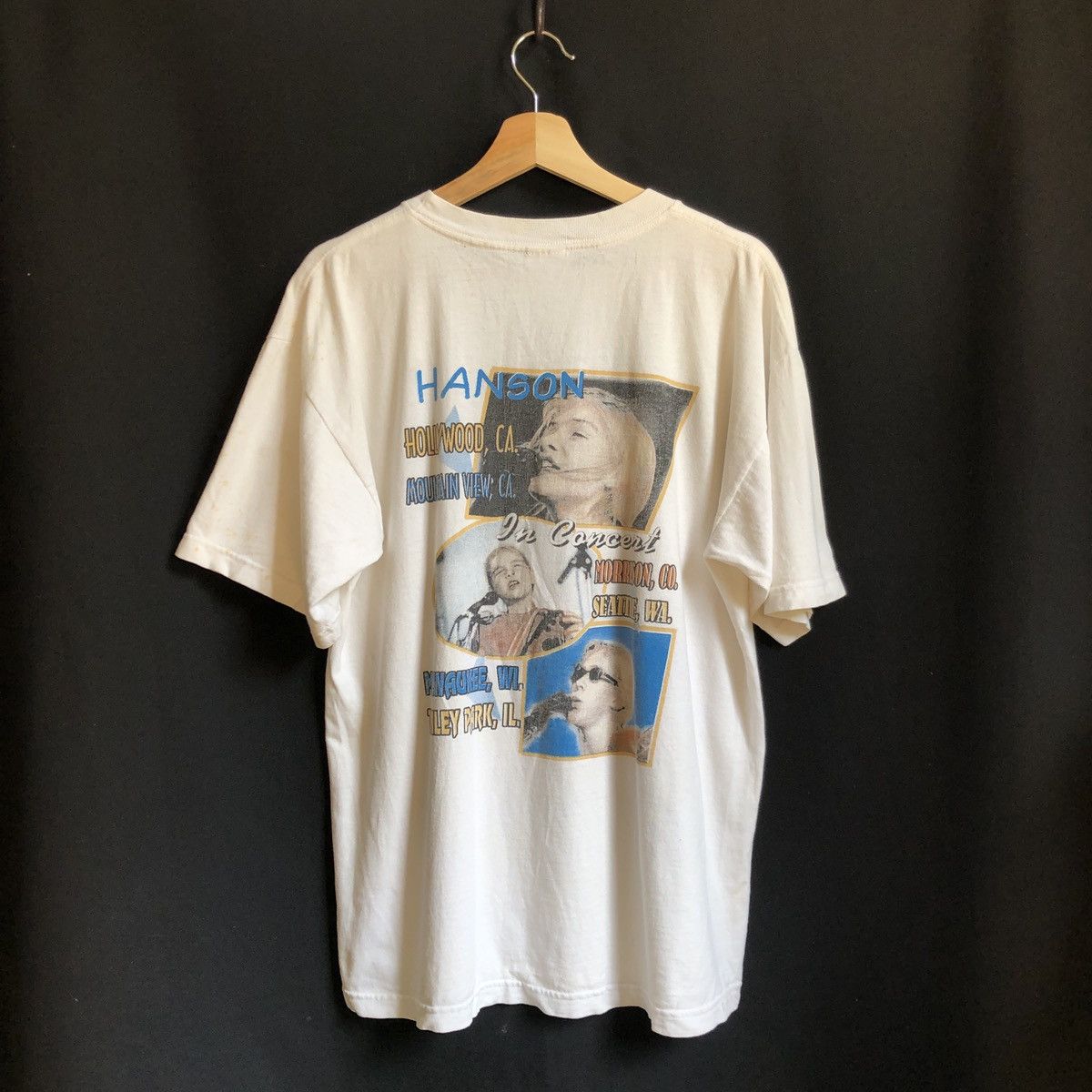 Band Tees × Vintage Vintage 90s Hanson in Concert Band Tshirt Size US M / EU 48-50 / 2 - 3 Thumbnail