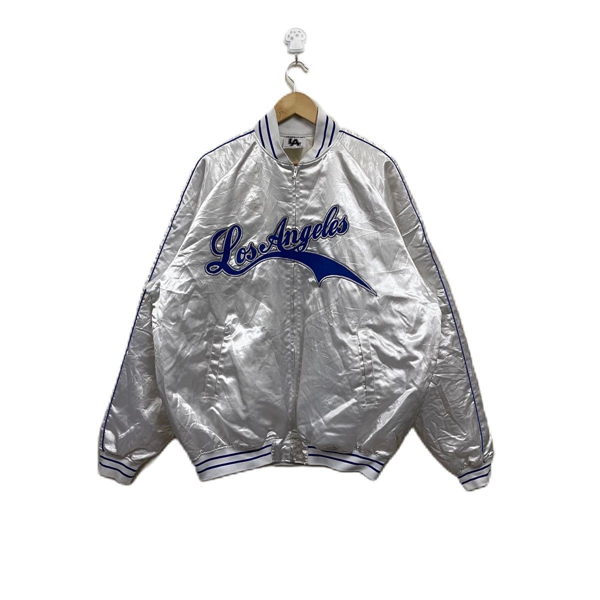 Bomber La Dodgers Satin Silver Jacket