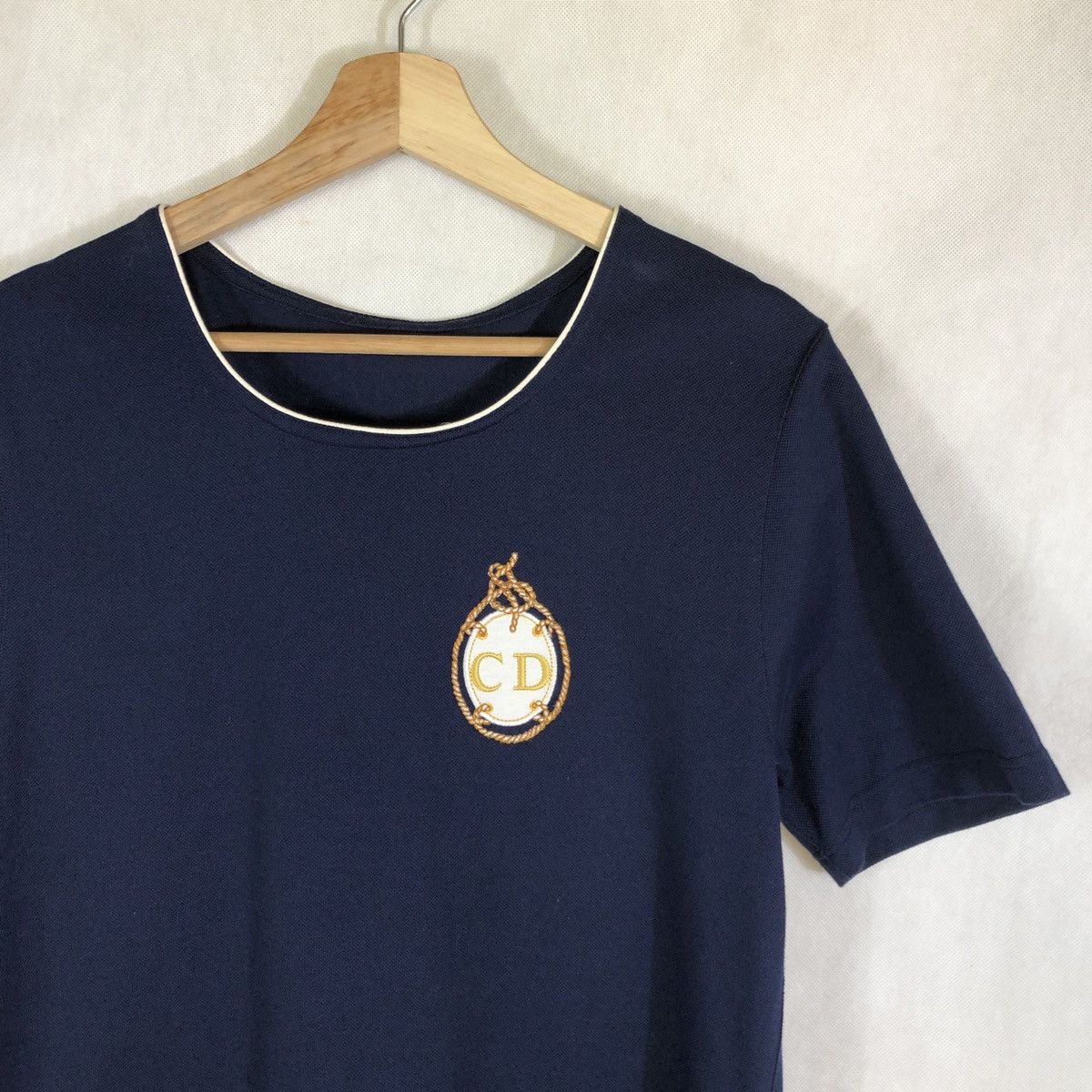 Christian Dior Monsieur × Dior × Vintage Rare! Vintage Christian Dior Sports Embroidery Shirt Size US M / EU 48-50 / 2 - 2 Thumbnail