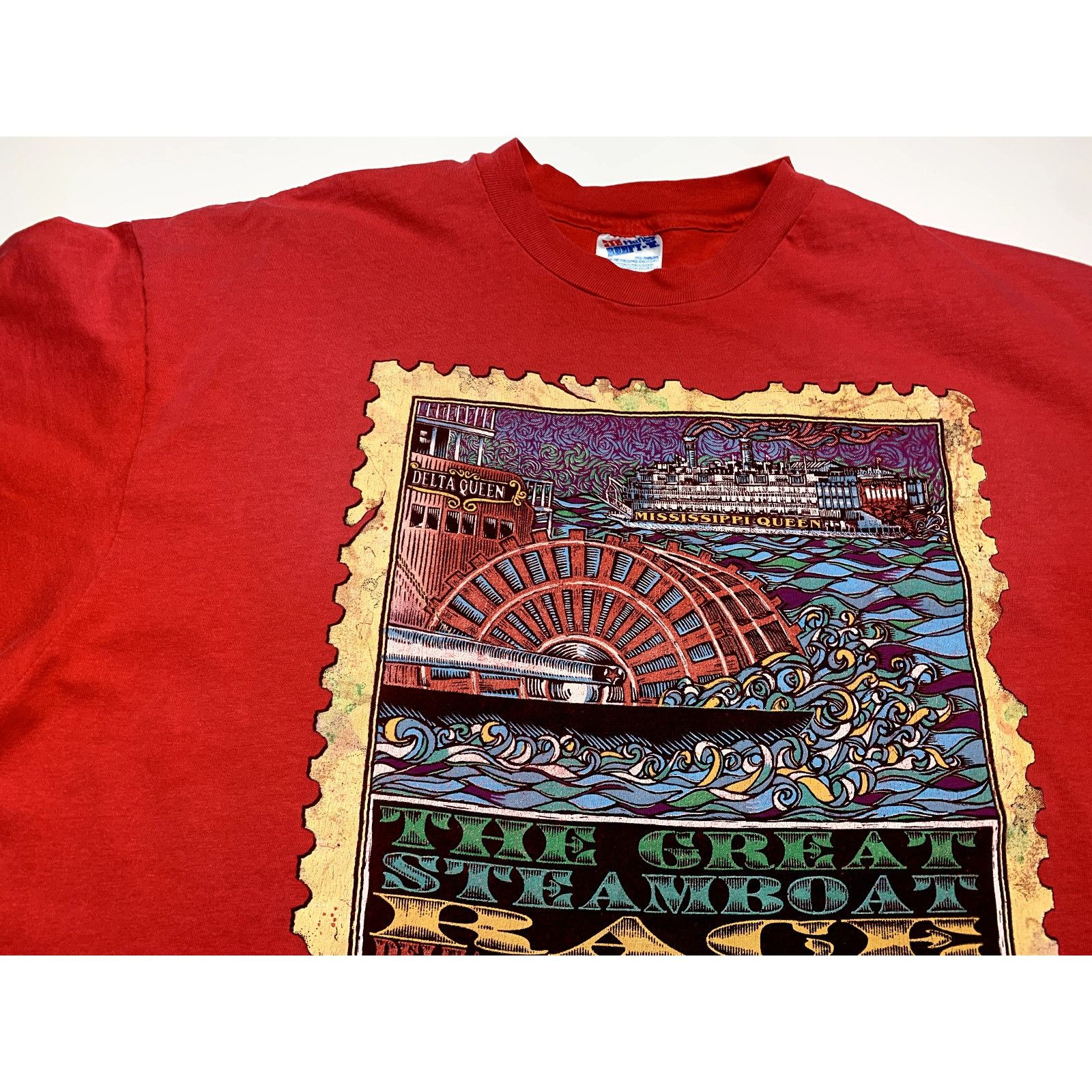 Hanes Hanes Beefy t-shirt MISSISSIPPI QUEEN 1994 The great steambo Size US L / EU 52-54 / 3 - 4 Thumbnail