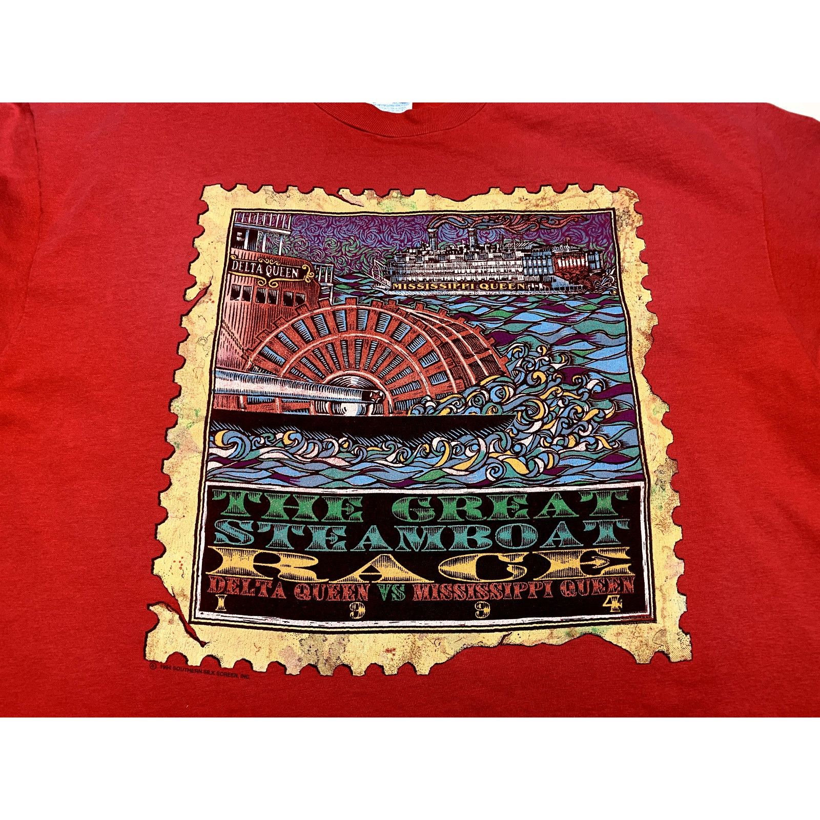 Hanes Hanes Beefy t-shirt MISSISSIPPI QUEEN 1994 The great steambo Size US L / EU 52-54 / 3 - 2 Thumbnail