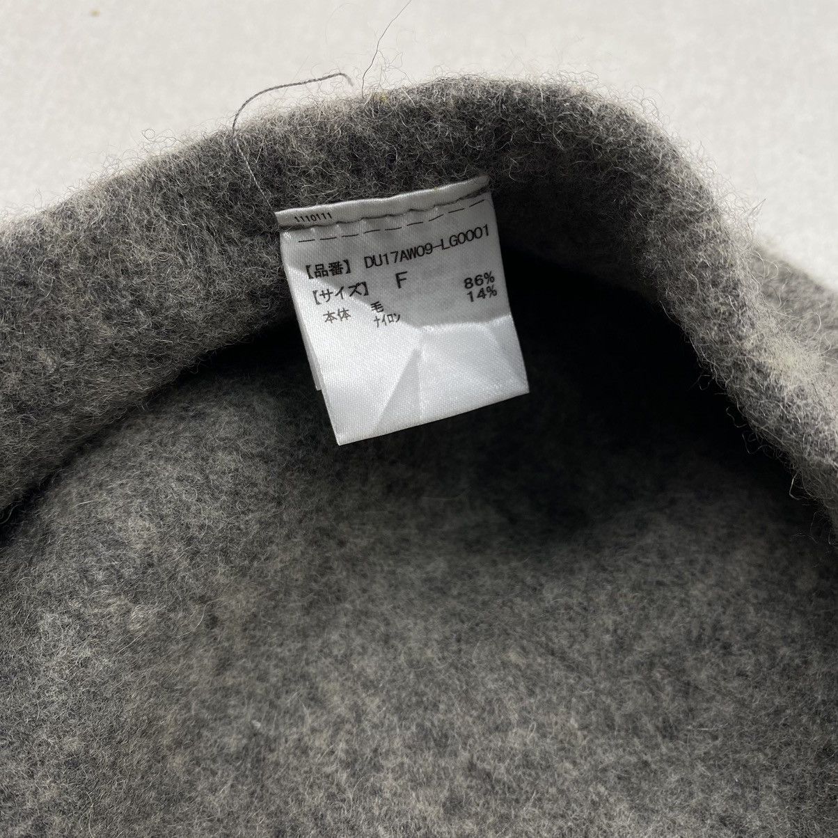 mohair grey beret hat