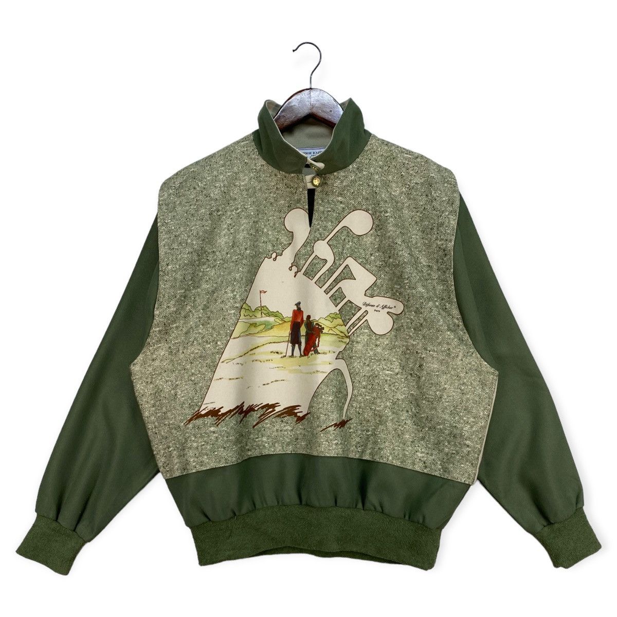 image of Defend Paris Vintage Defence D’ Afficher Made In France in Green, Men's (Size Large)
