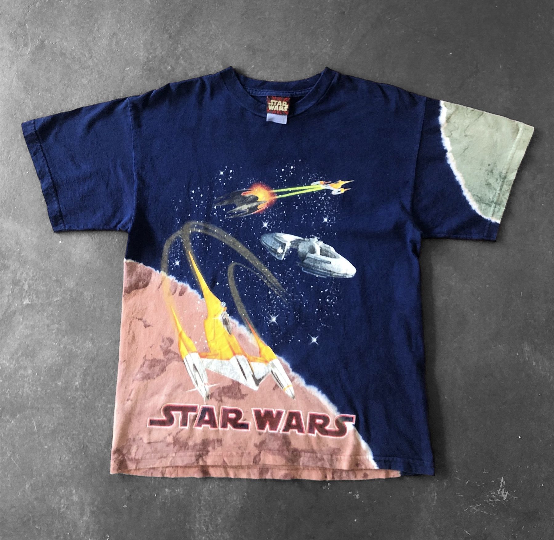 Star Wars RARE🔥VINTAGE 90’S STAR WARS OVERPRINT TIE DYE TEE Size US M / EU 48-50 / 2 - 1 Thumbnail