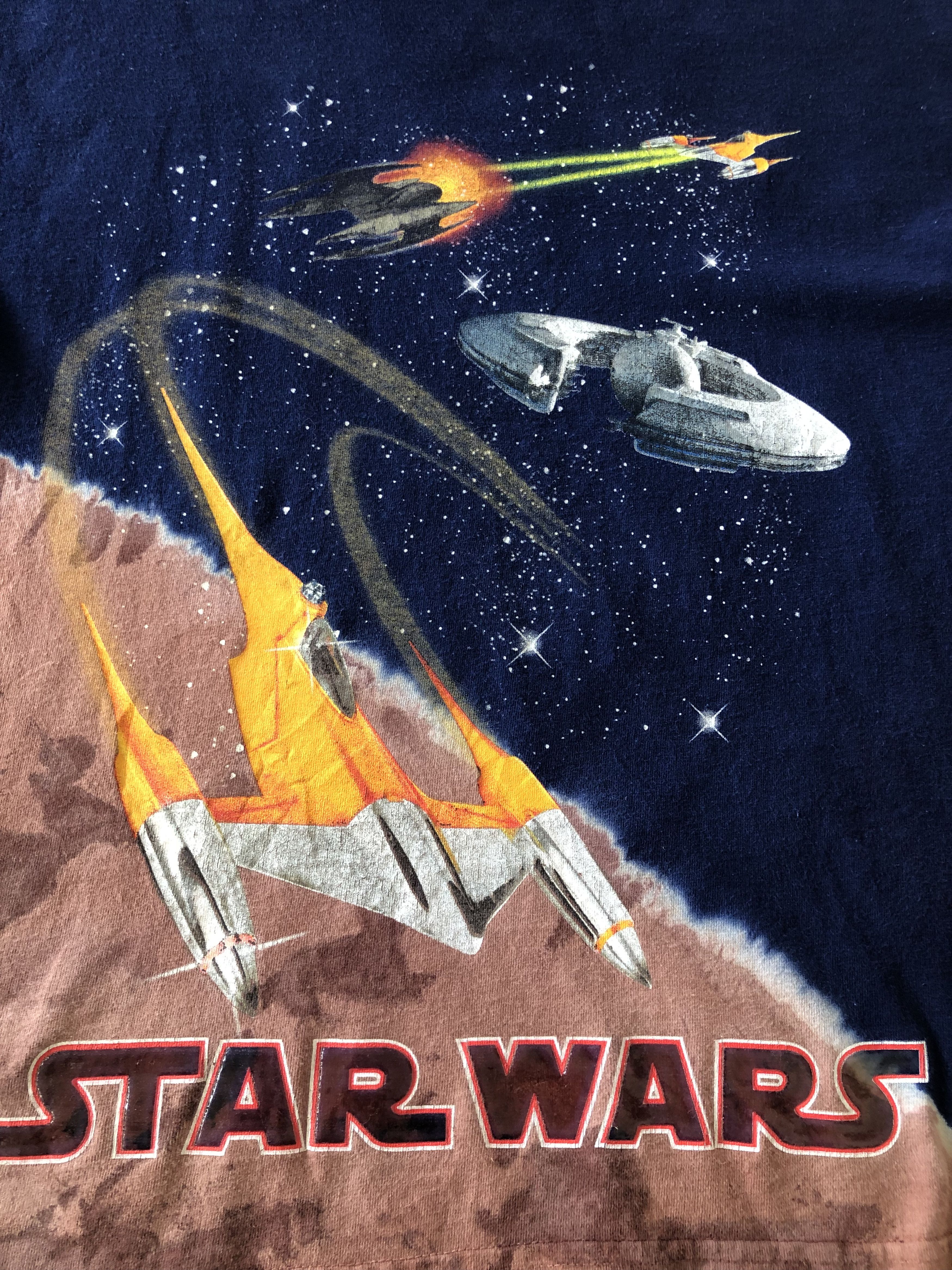 Star Wars RARE🔥VINTAGE 90’S STAR WARS OVERPRINT TIE DYE TEE Size US M / EU 48-50 / 2 - 7 Thumbnail