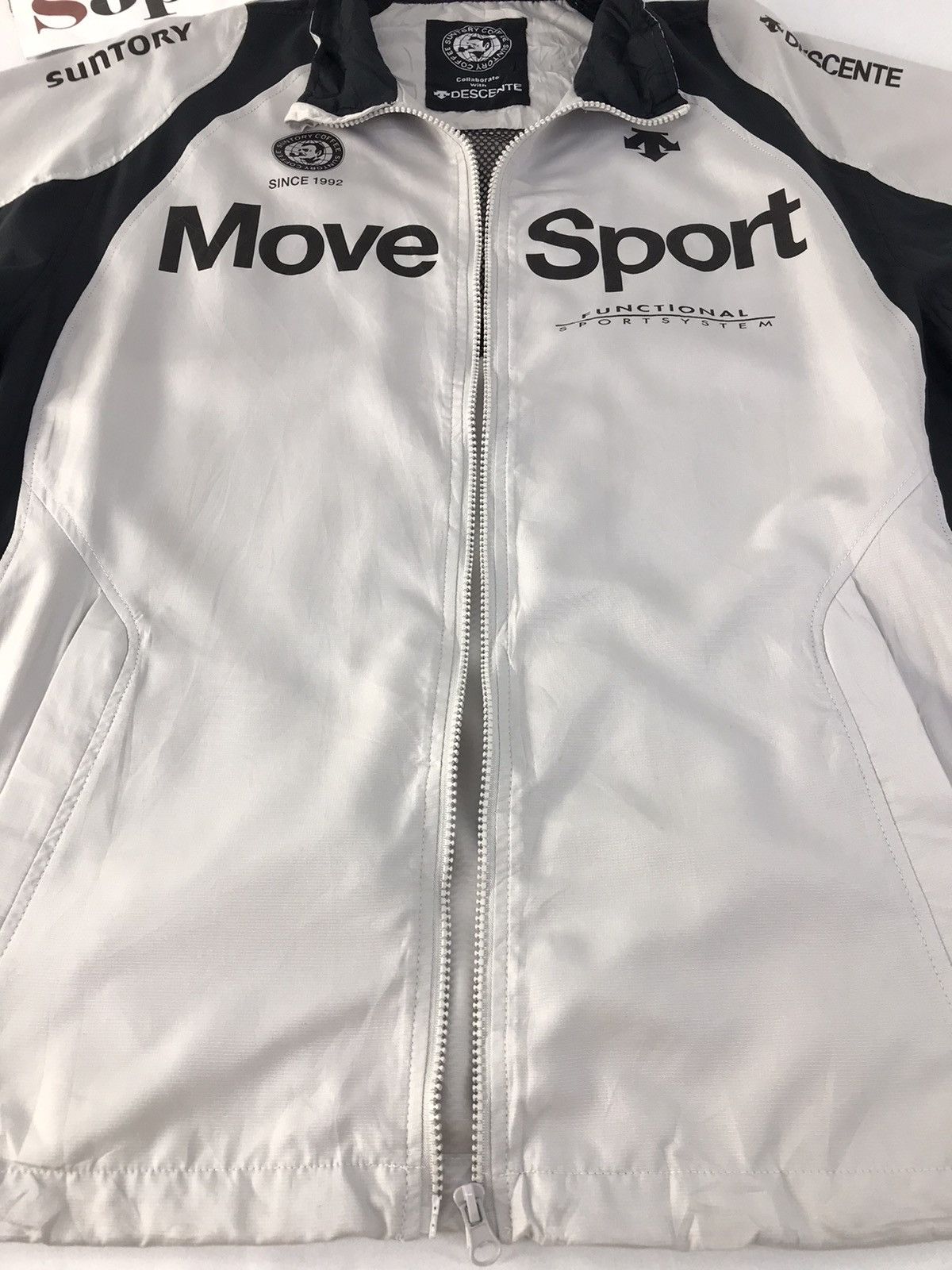 Descente Vtg Windbreaker Suntory Coffee X Descente Move Sport Style Size US L / EU 52-54 / 3 - 8 Thumbnail