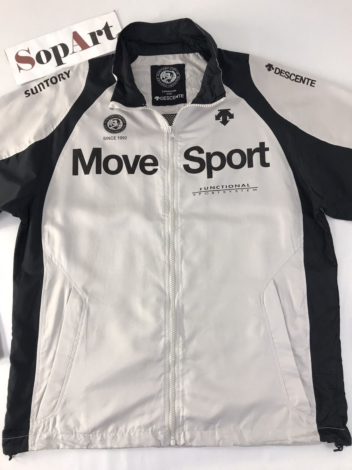 Descente Vtg Windbreaker Suntory Coffee X Descente Move Sport Style Size US L / EU 52-54 / 3 - 3 Thumbnail