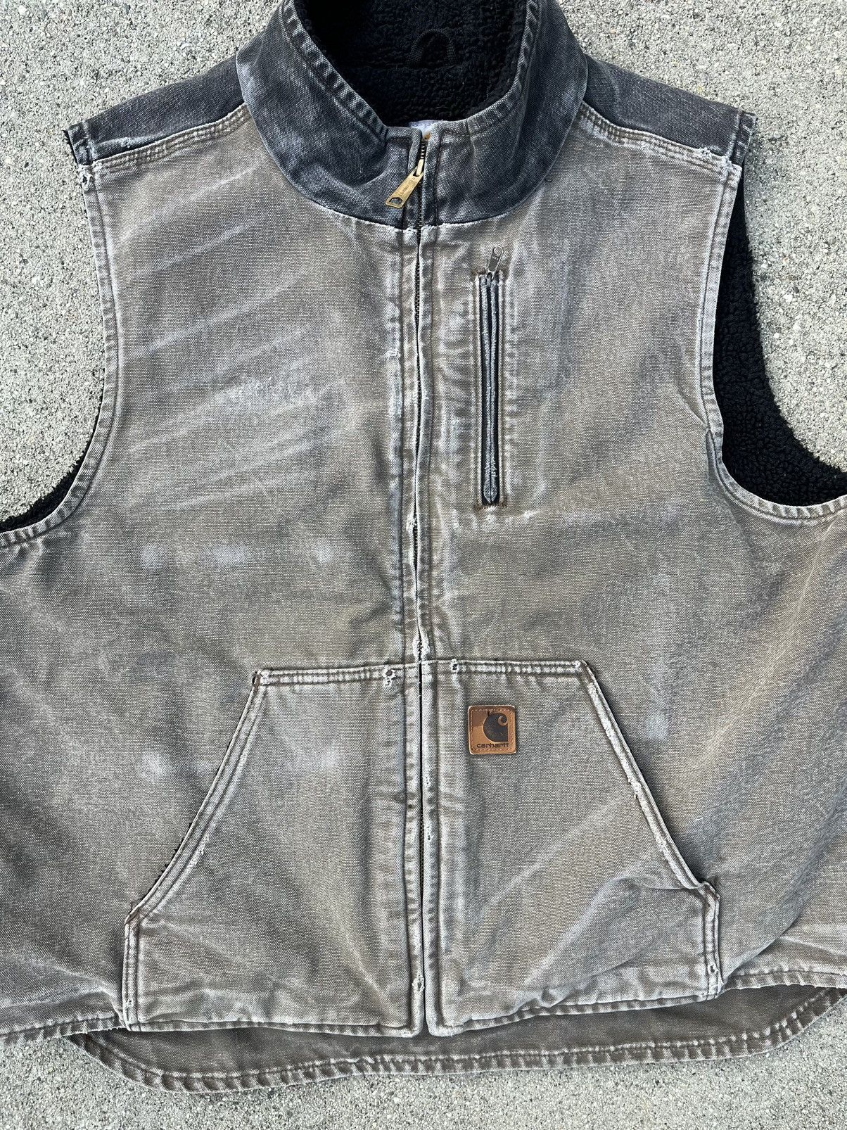 Carhartt × Carhartt Wip × Vintage Vintage Carhartt Sherpa Vest Sun Fade Distressed V33 Size US XL / EU 56 / 4 - 10 Thumbnail