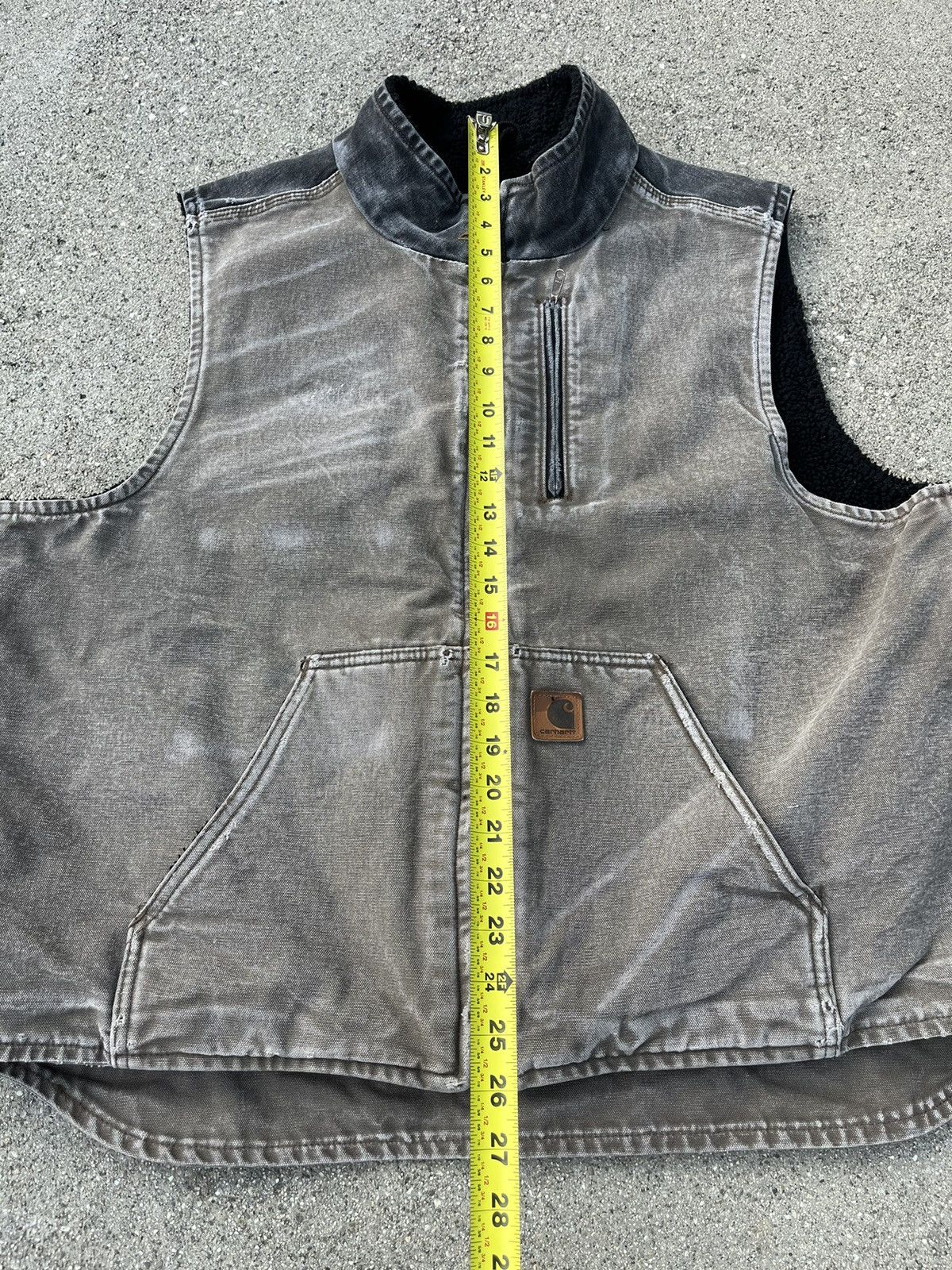 Carhartt × Carhartt Wip × Vintage Vintage Carhartt Sherpa Vest Sun Fade Distressed V33 Size US XL / EU 56 / 4 - 7 Thumbnail