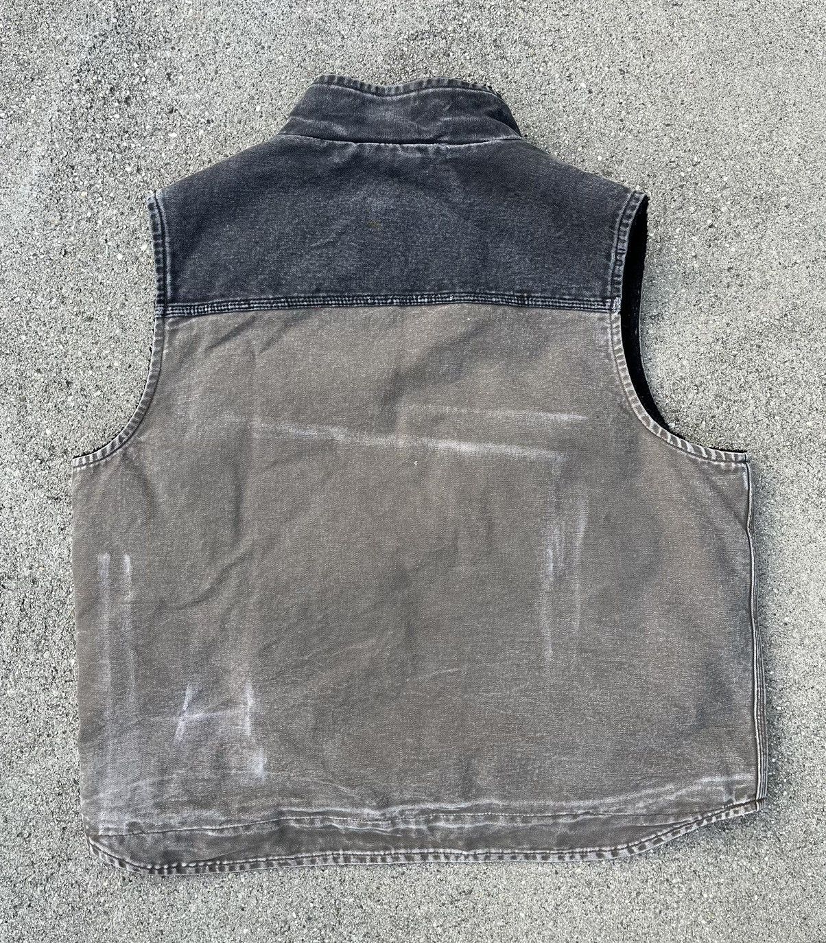 Carhartt × Carhartt Wip × Vintage Vintage Carhartt Sherpa Vest Sun Fade Distressed V33 Size US XL / EU 56 / 4 - 2 Thumbnail