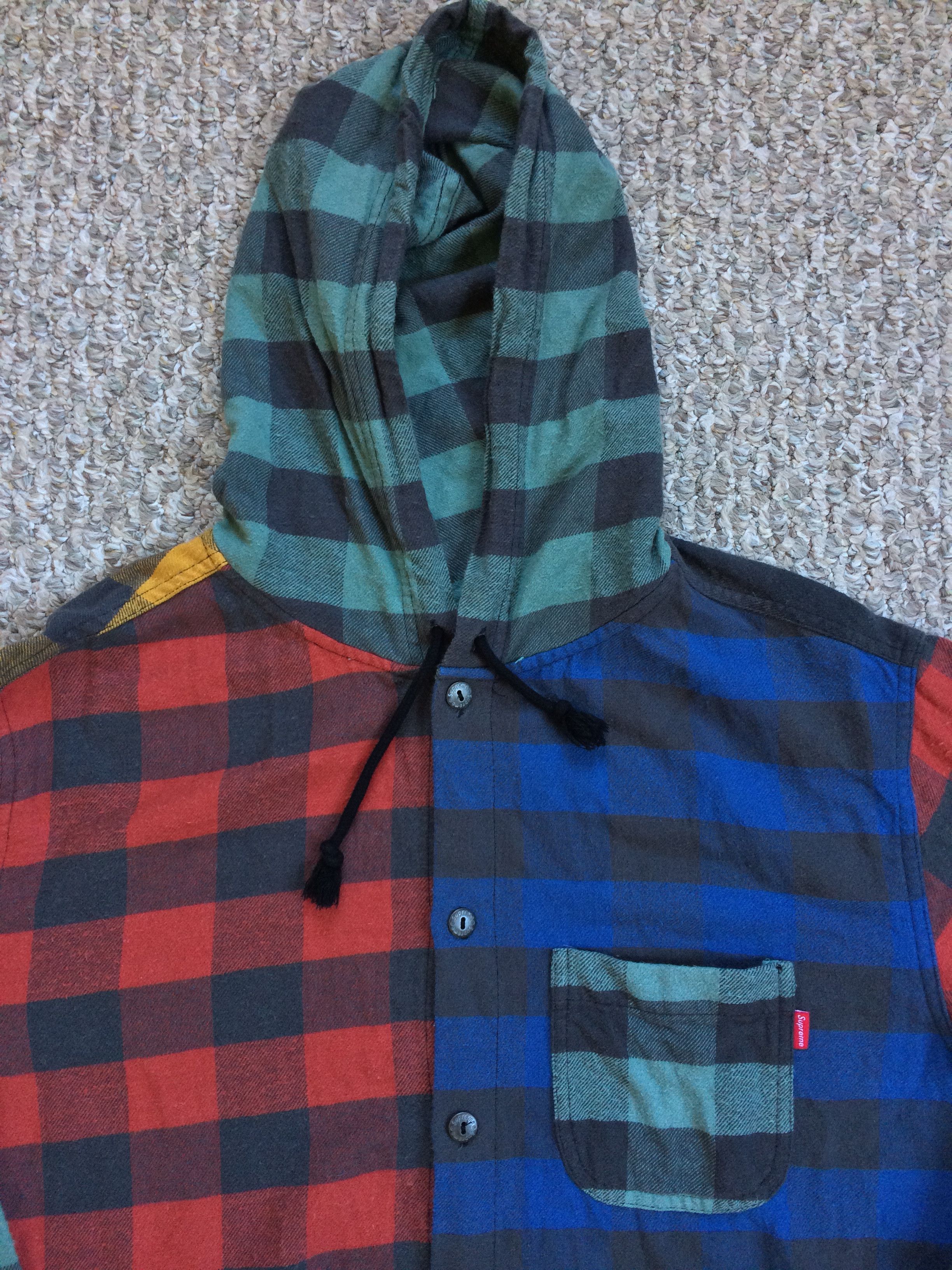Supreme F/W 2017 Hooded Buffalo Plaid Multicolor Flannel Size US M / EU 48-50 / 2 - 2 Thumbnail